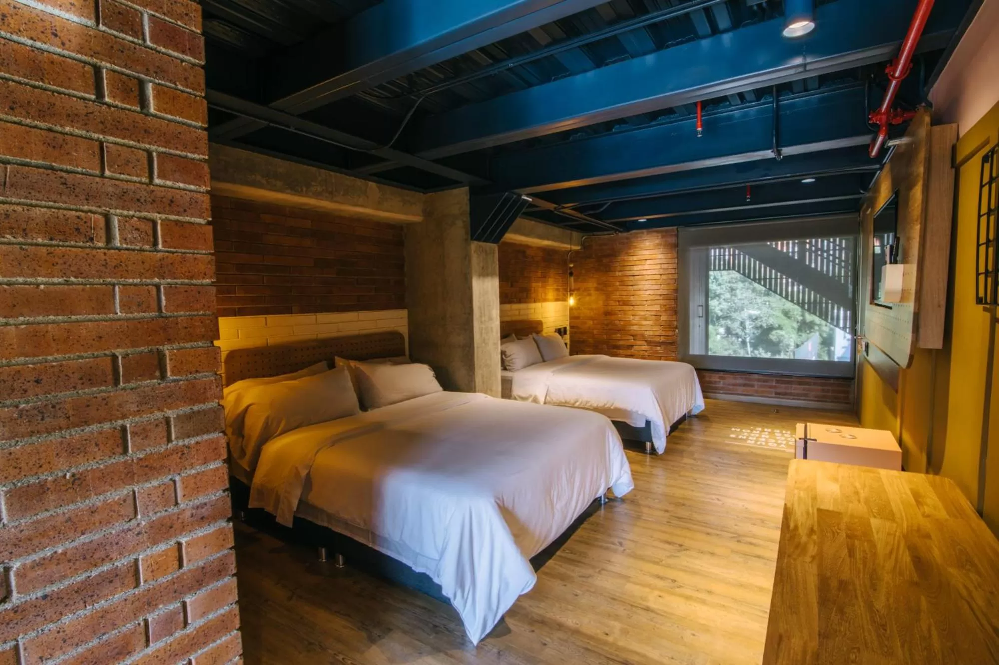 Bed in The Somos Beats Hotel & Rooftop