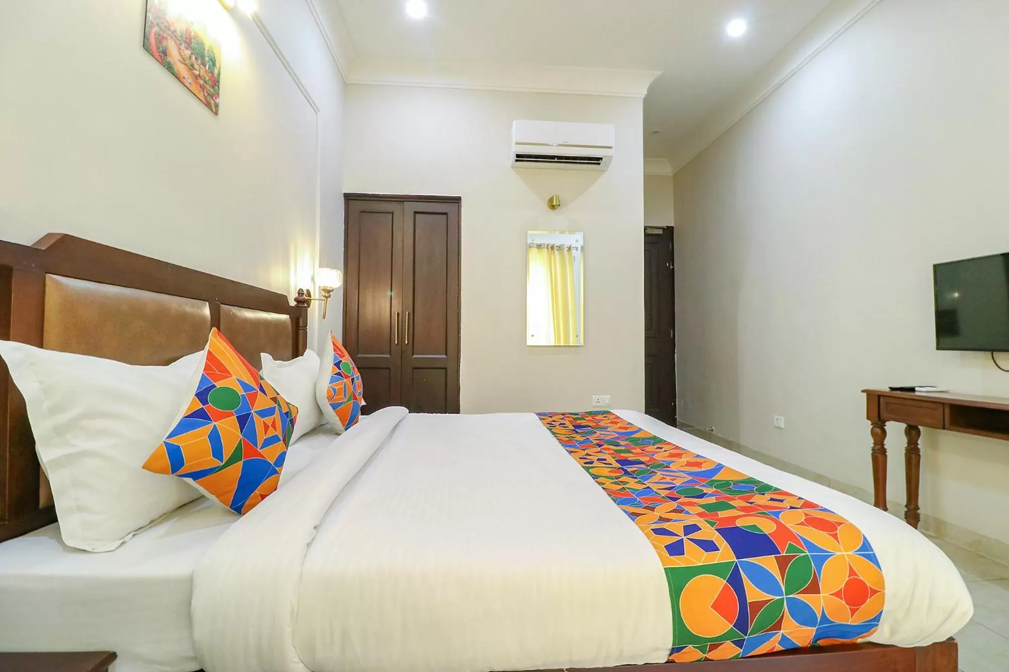 Bed in FabHotel K9 Villa