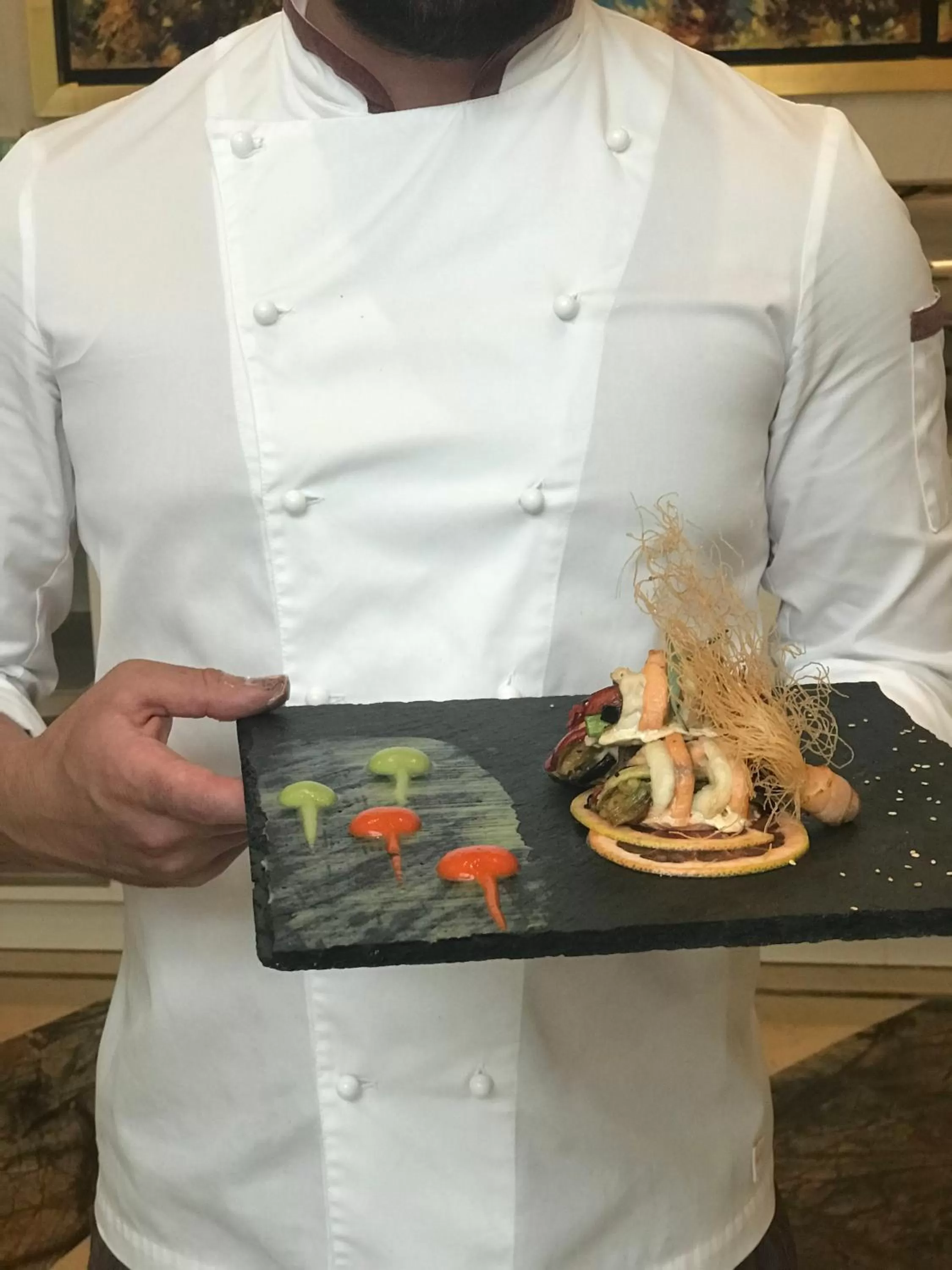 Communal kitchen in Hotel Colosseo Tirana