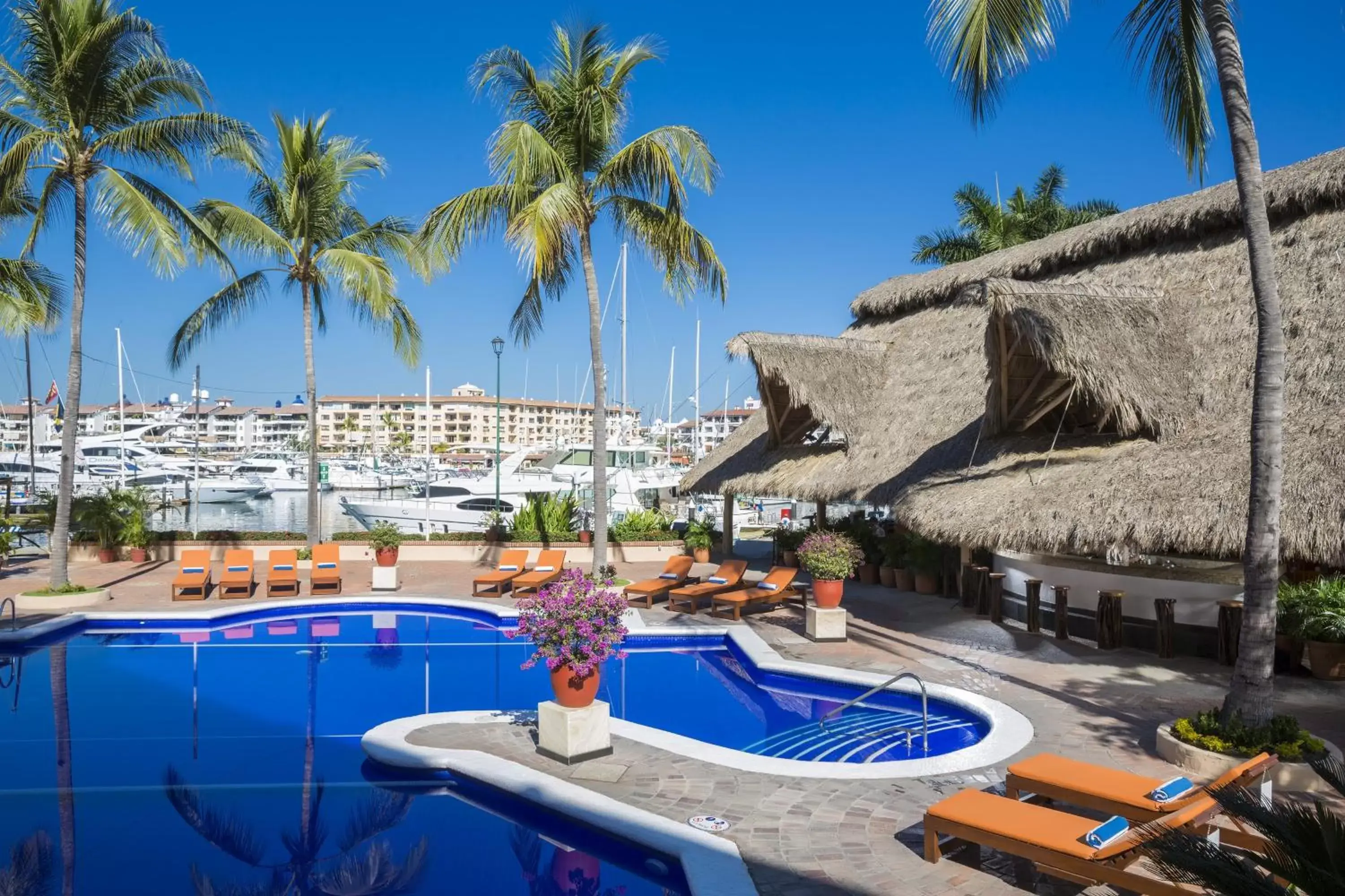Restaurant/places to eat, Swimming Pool in Flamingo Vallarta Hotel & Marina