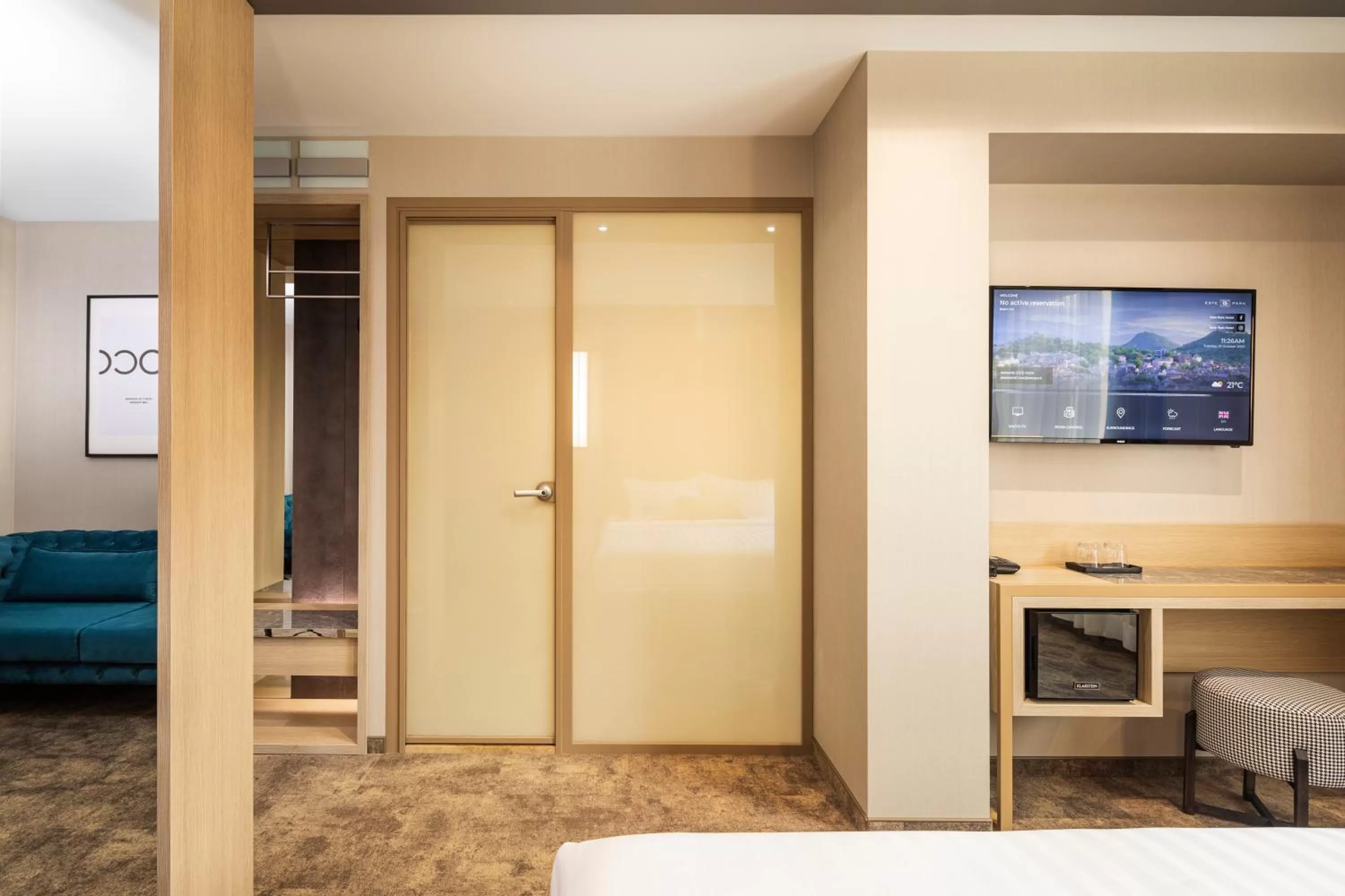 Bedroom in -- ESTE PARK HOTEL -- part of Urban Chic Luxury Design Hotels - Parking & Compliments - next to Shopping & Dining Mall Plovdiv