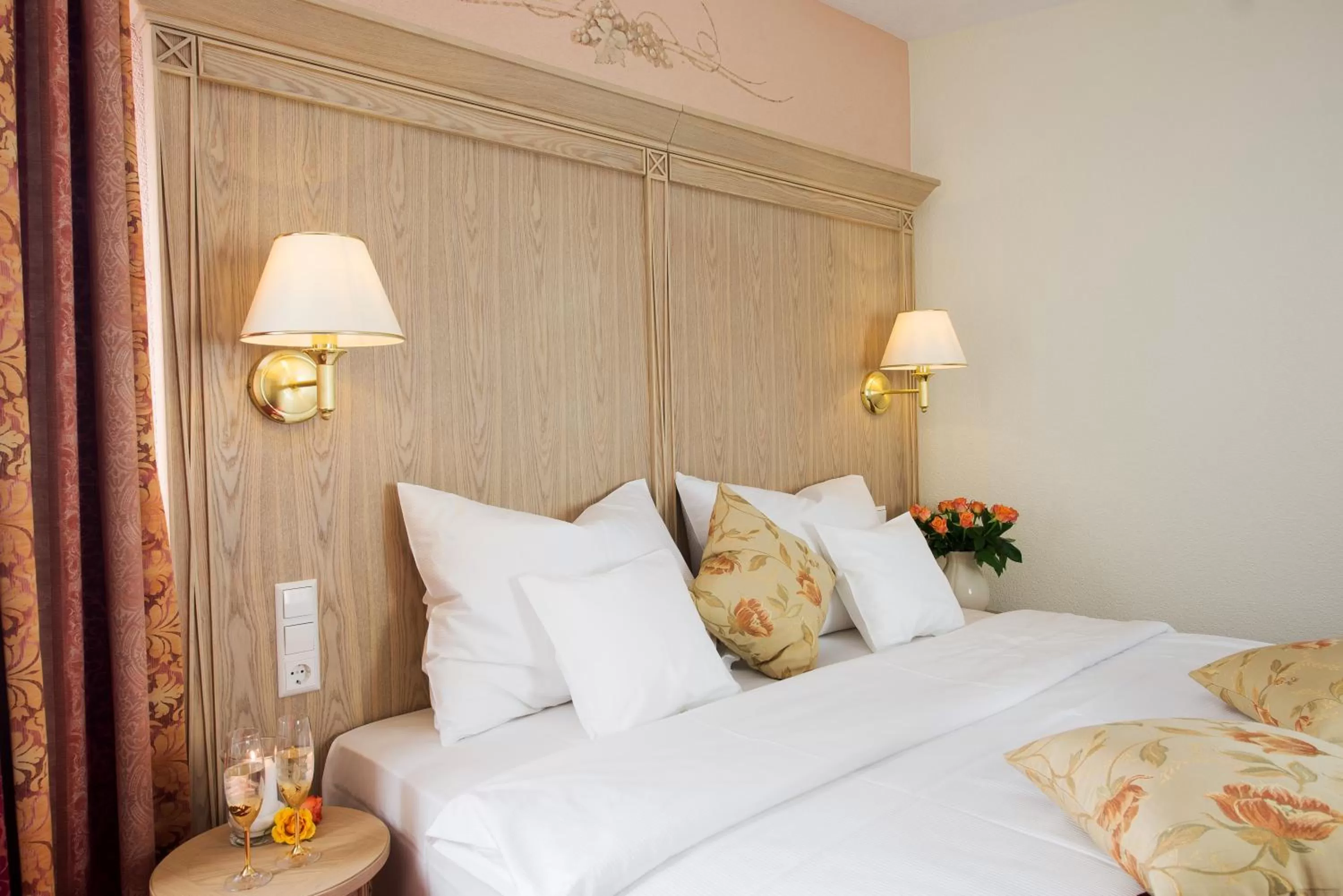 Decorative detail, Bed in Hotel Rebstock