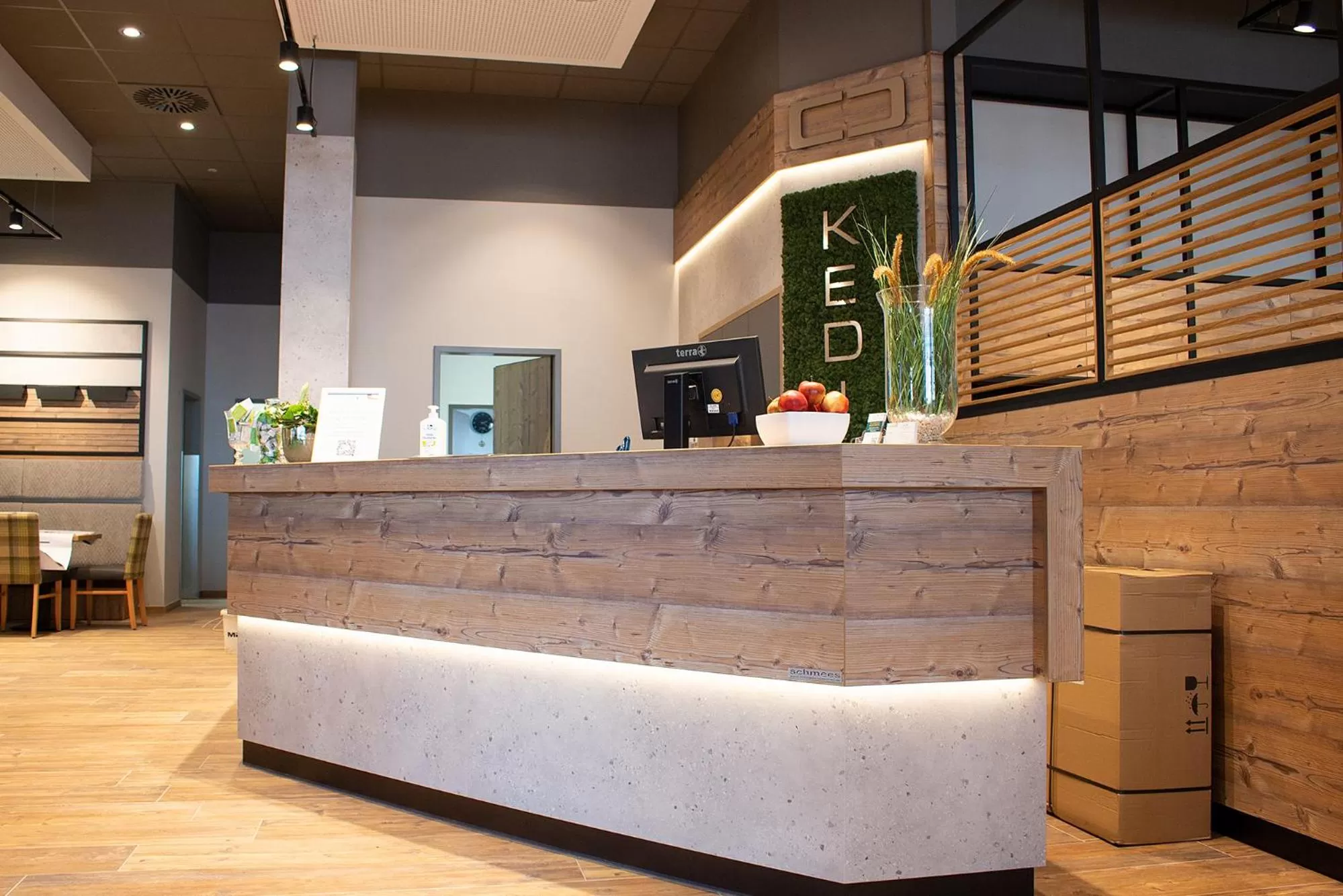 Lobby or reception in Kedi Hotel Papenburg