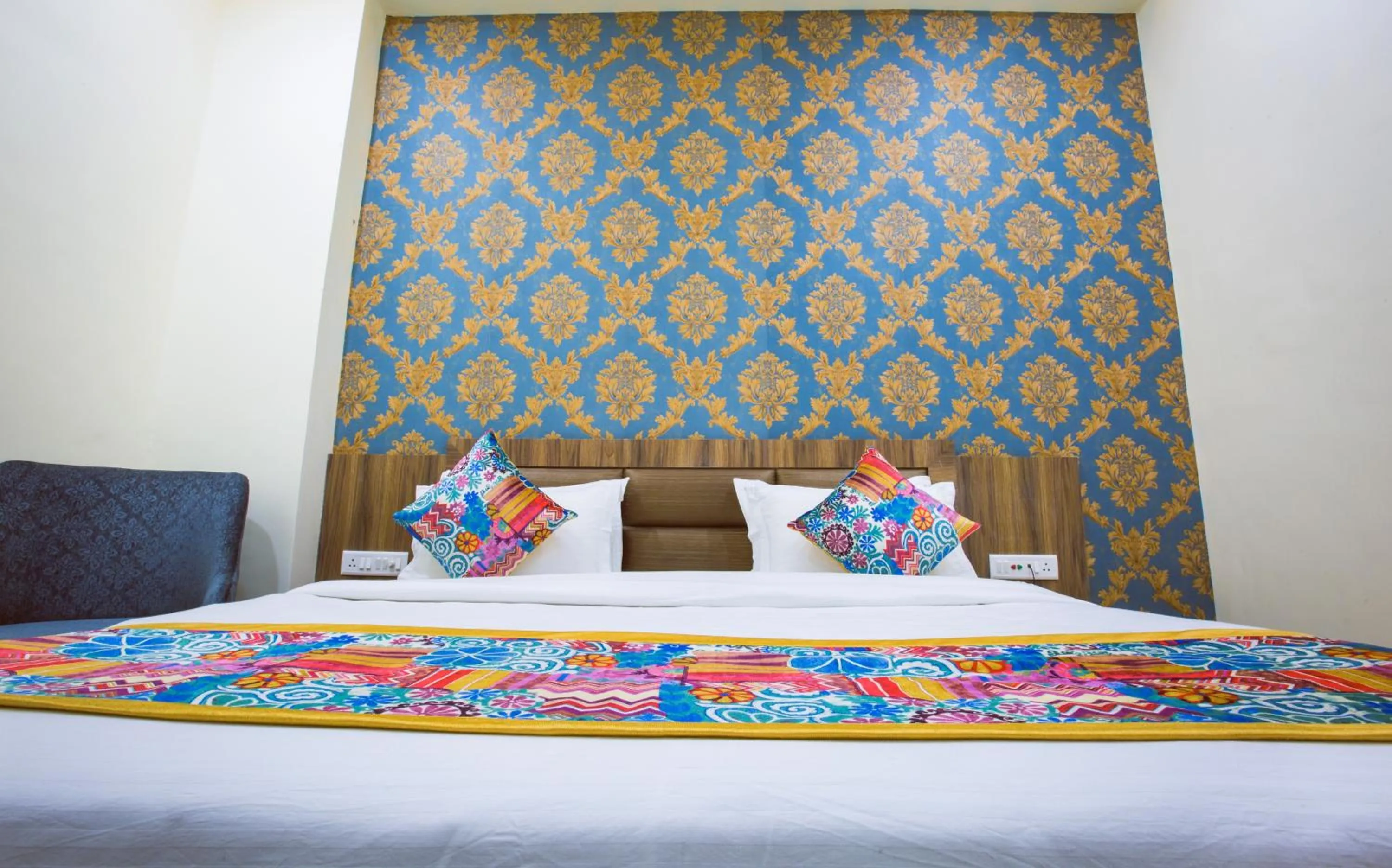 Bed in Hotel Shivaay Grand