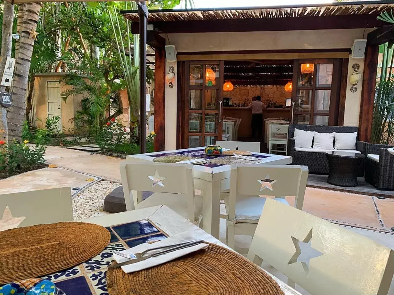 Patio in Villa Las Estrellas Tulum - located at the party zone