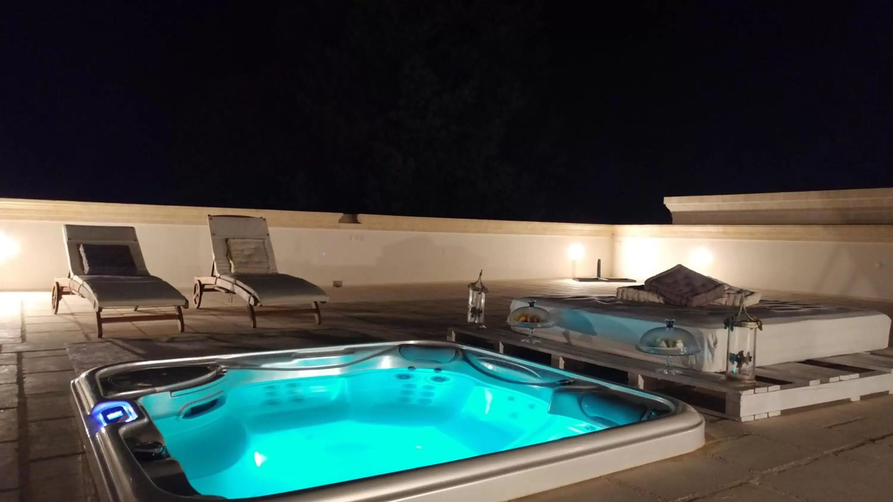 Night, Swimming Pool in Masseria Elysium