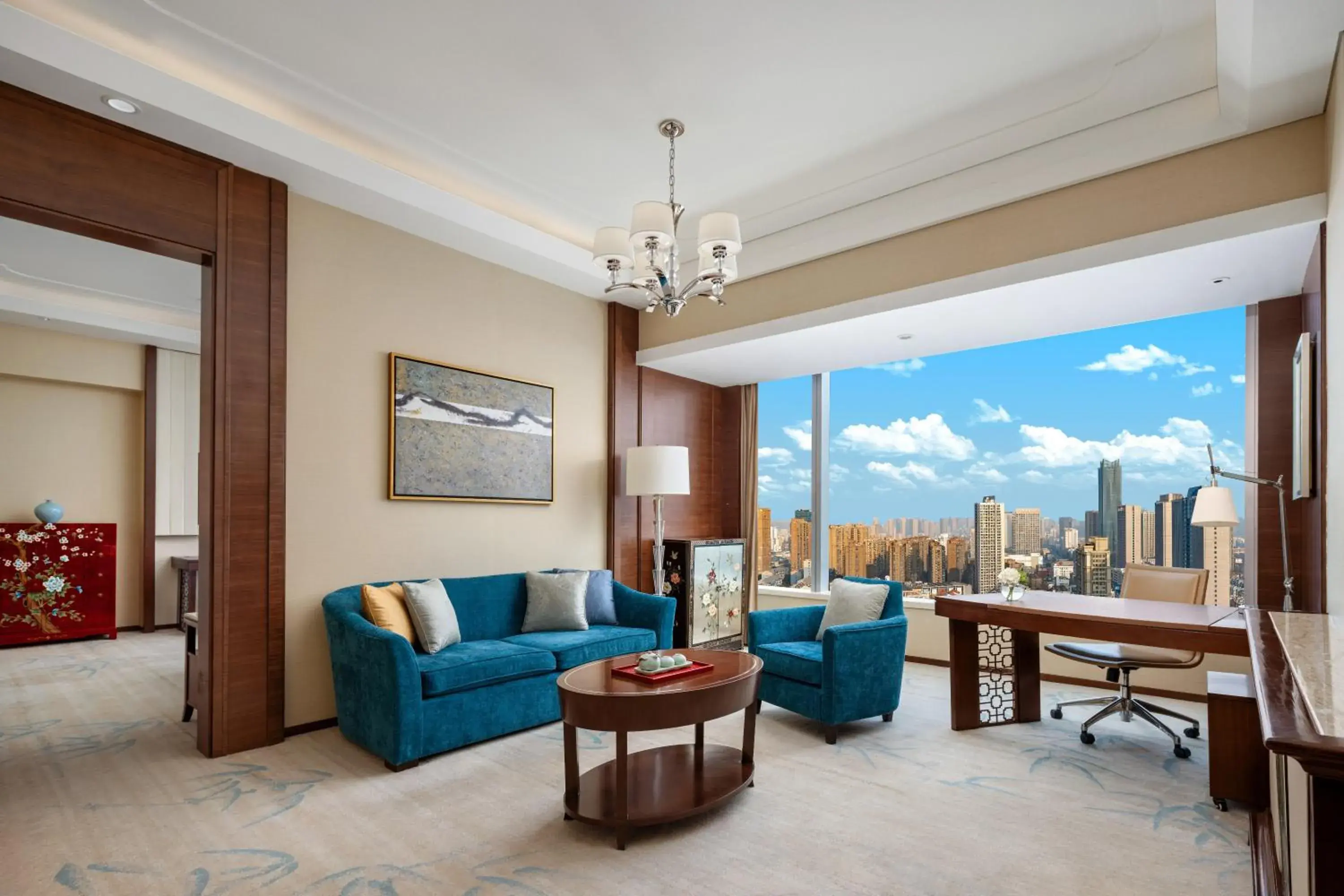 Living room, Seating Area in Shangri-La Hefei