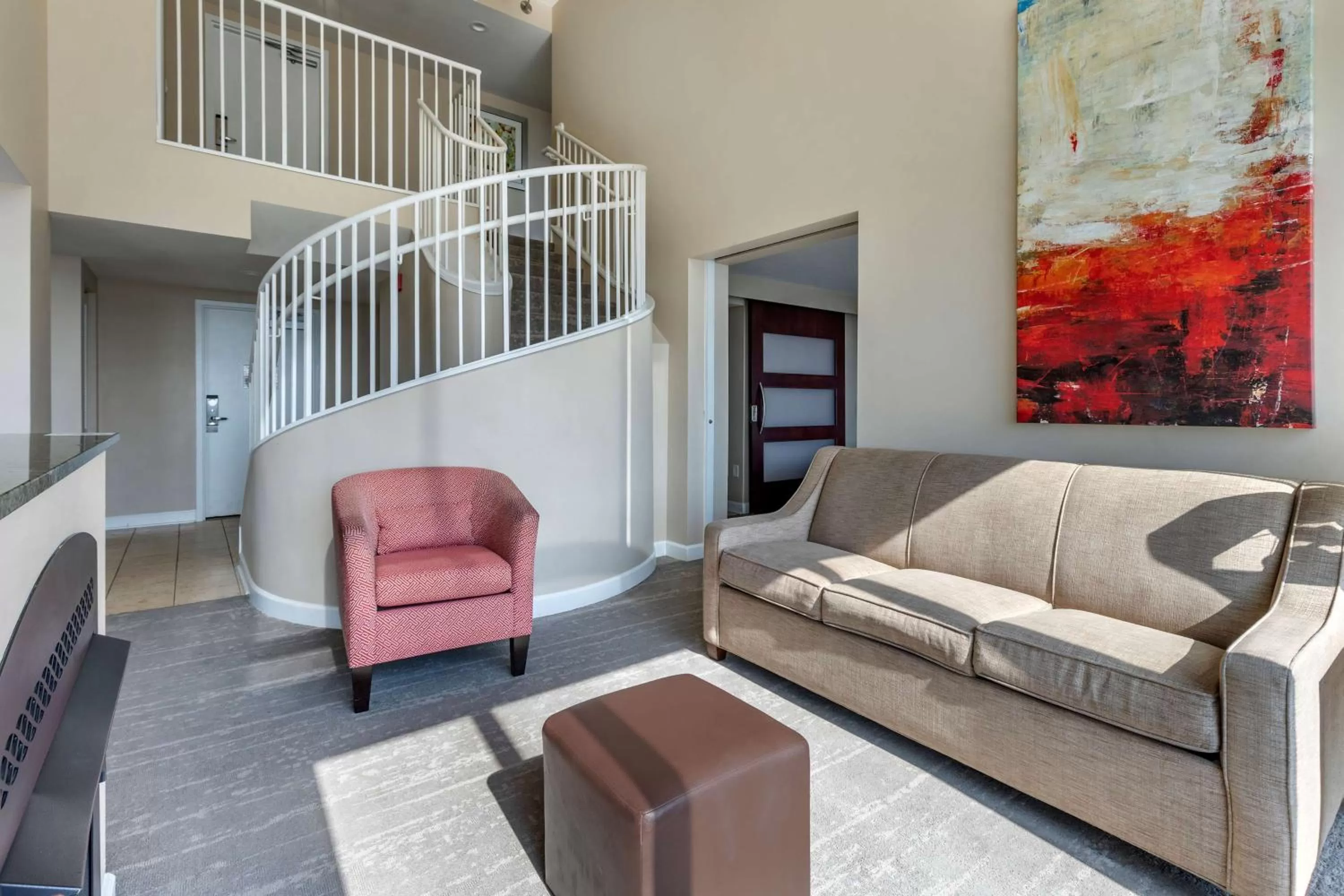 Living room in Hilton Vacation Club Ocean Beach Club Virginia Beach