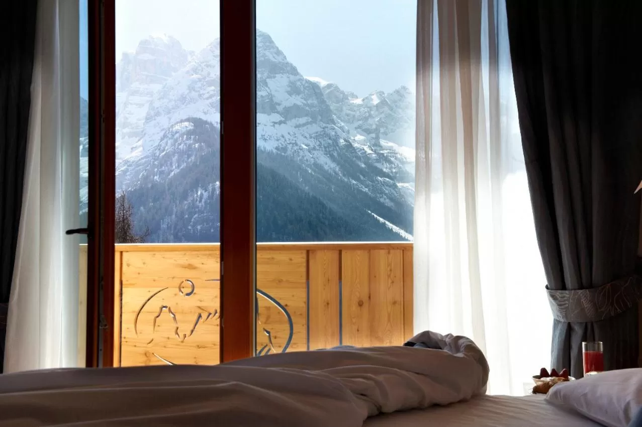 View (from property/room), Bed in Panorama Hotel Fontanella