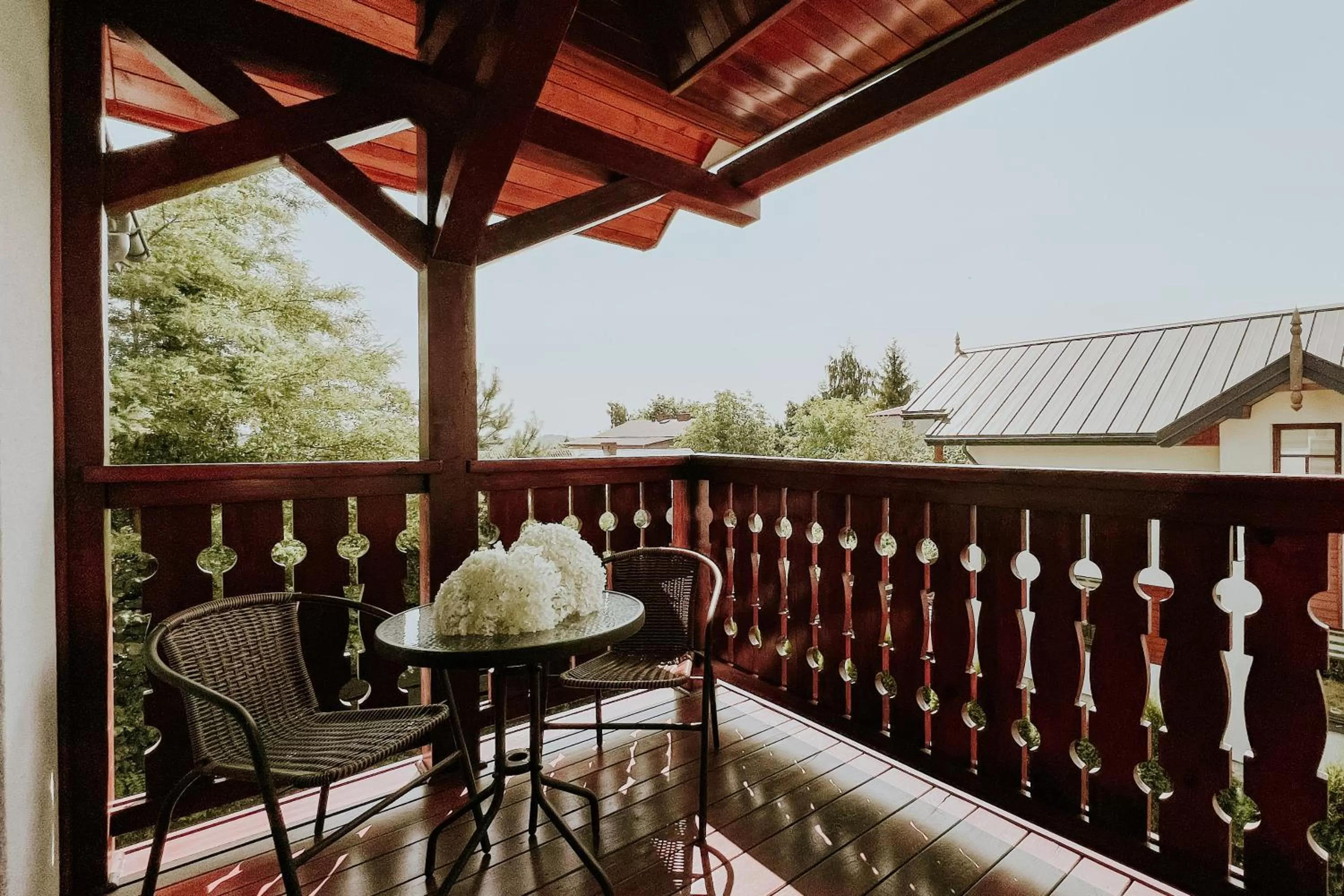 Balcony/Terrace in Aura Medical SPA Nałęczów
