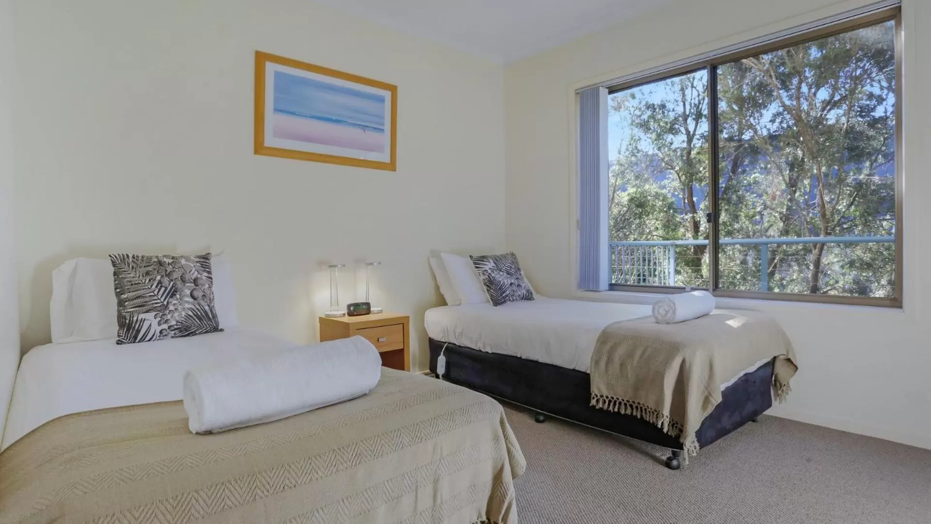 Bed in Sorrento Apartments Merimbula