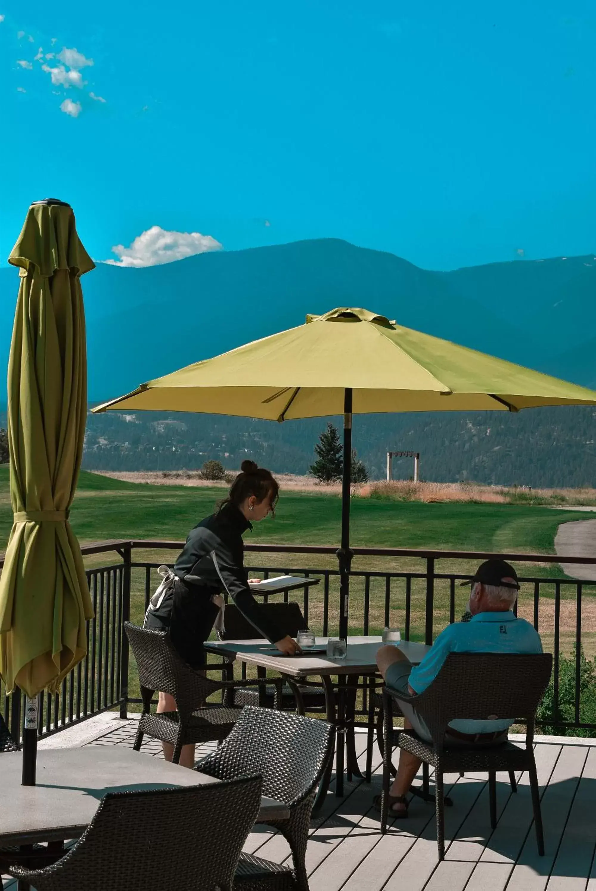 Patio in Headwaters Lodge at Eagle Ranch Resort