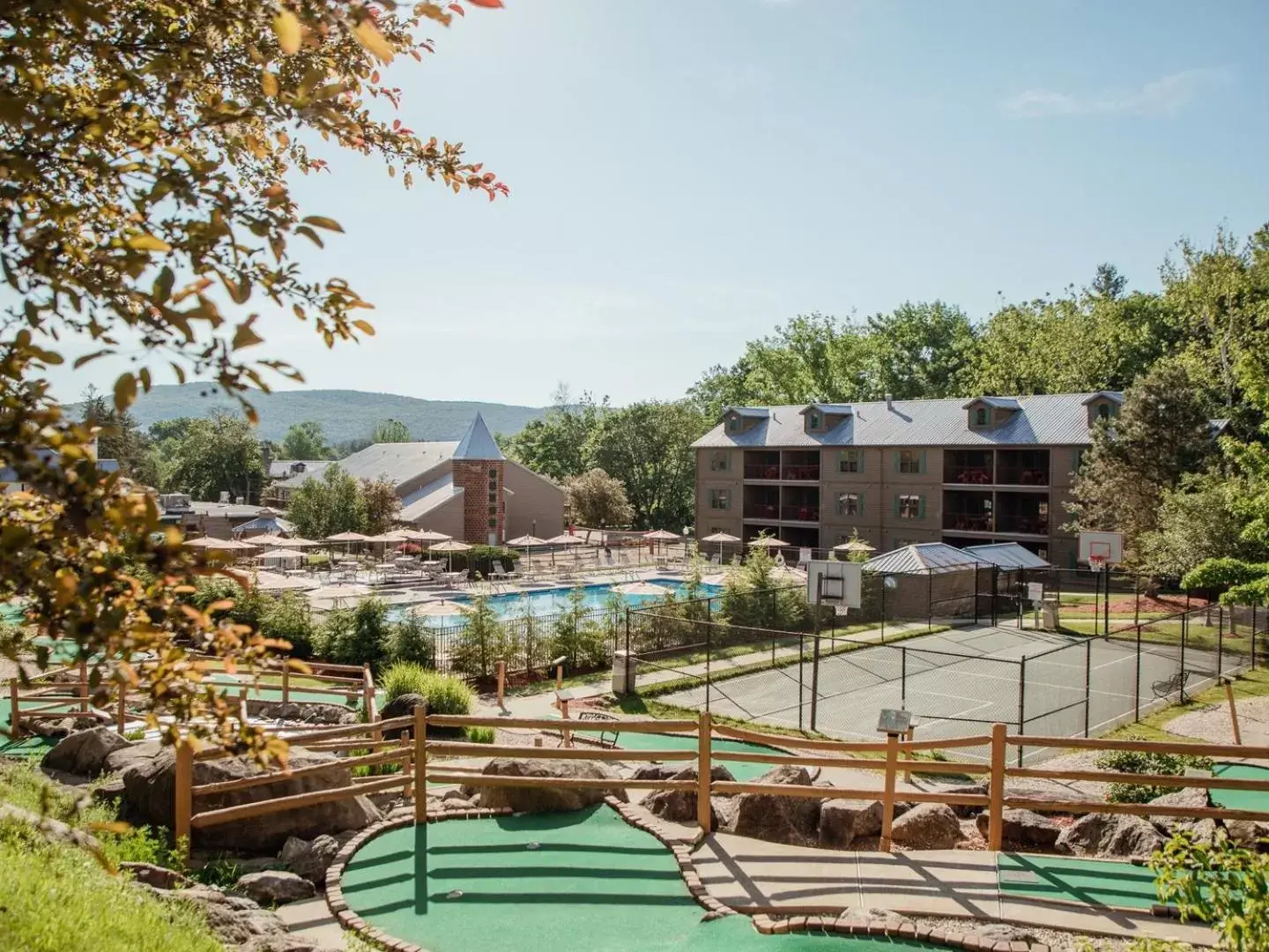 Pool View in Holiday Inn Club Vacations Oak n Spruce Resort in the Berkshires an IHG Hotel