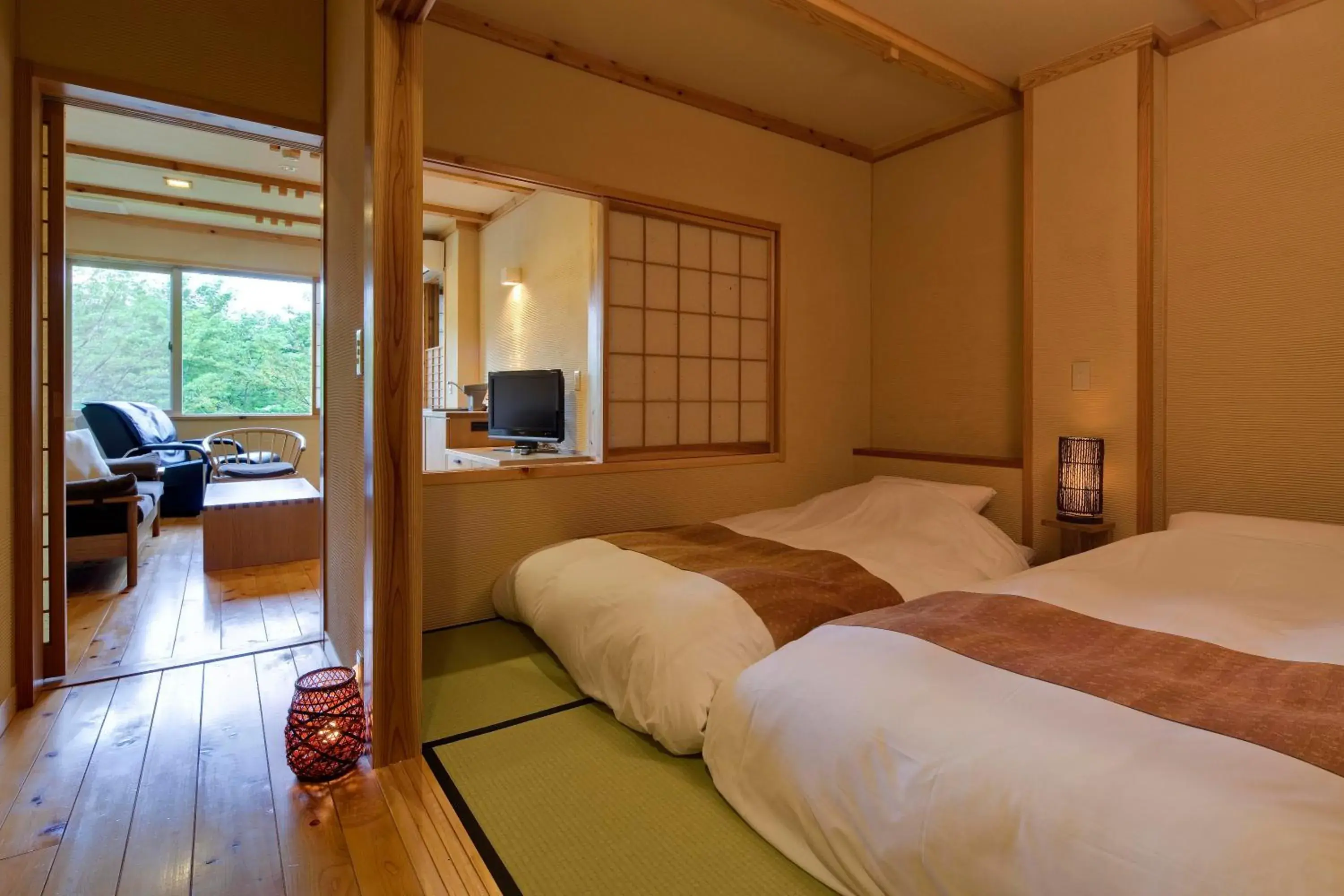 Photo of the whole room, Bed in Okuhida Hot spring Miyama Ouan