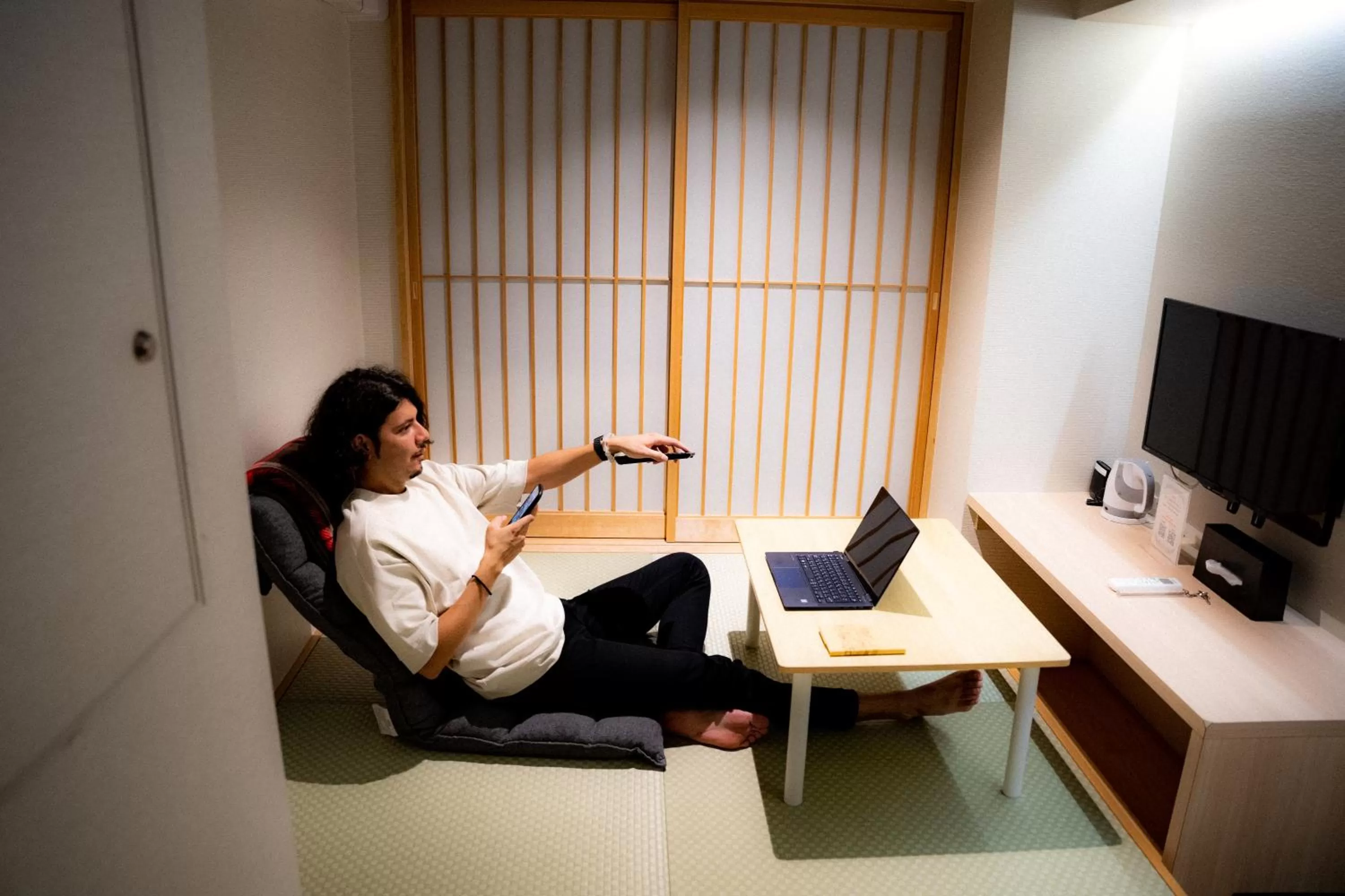 Bed in Hotel S-Presso Namba