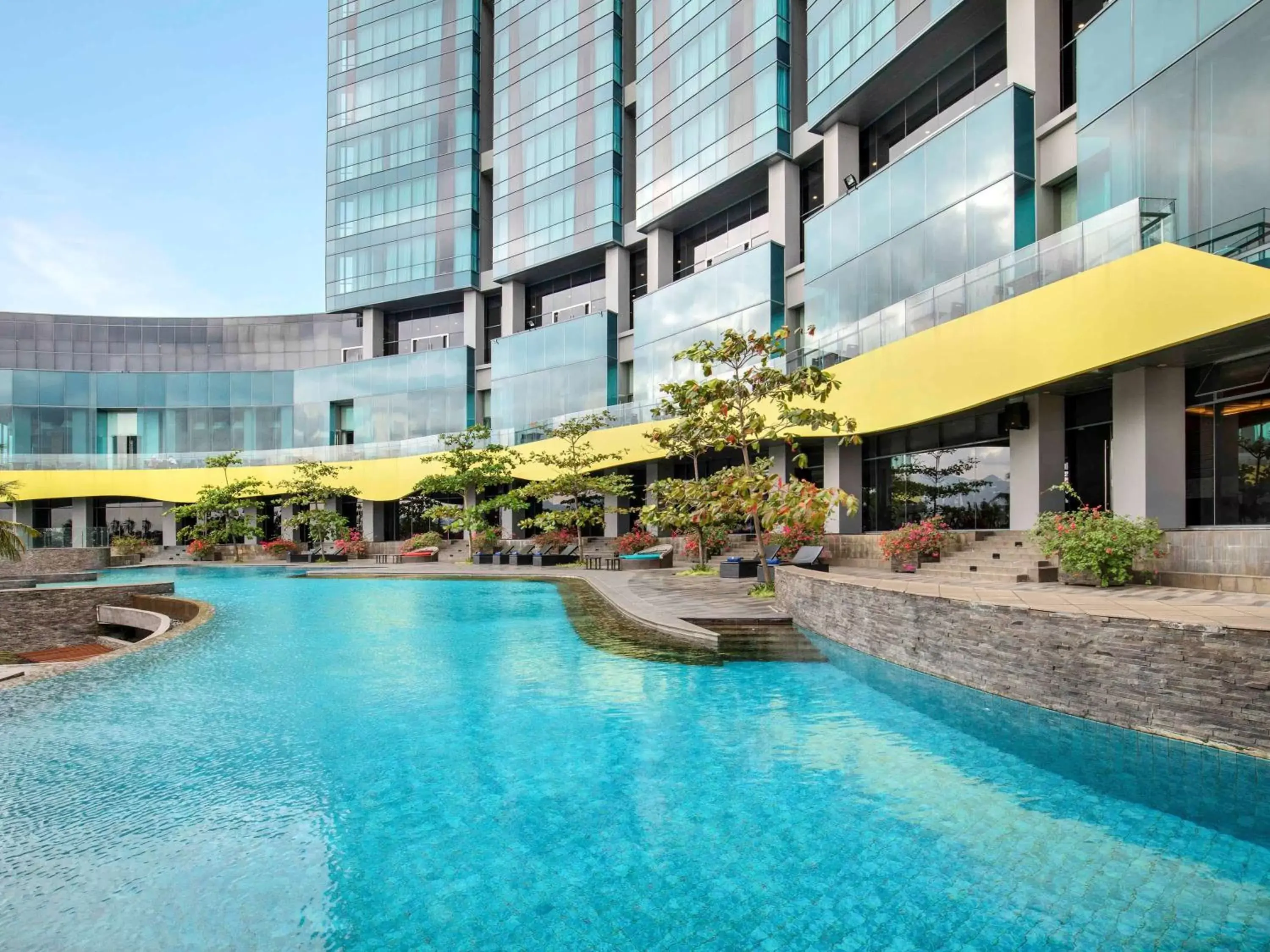 Pool view, Property Building in Novotel Lampung