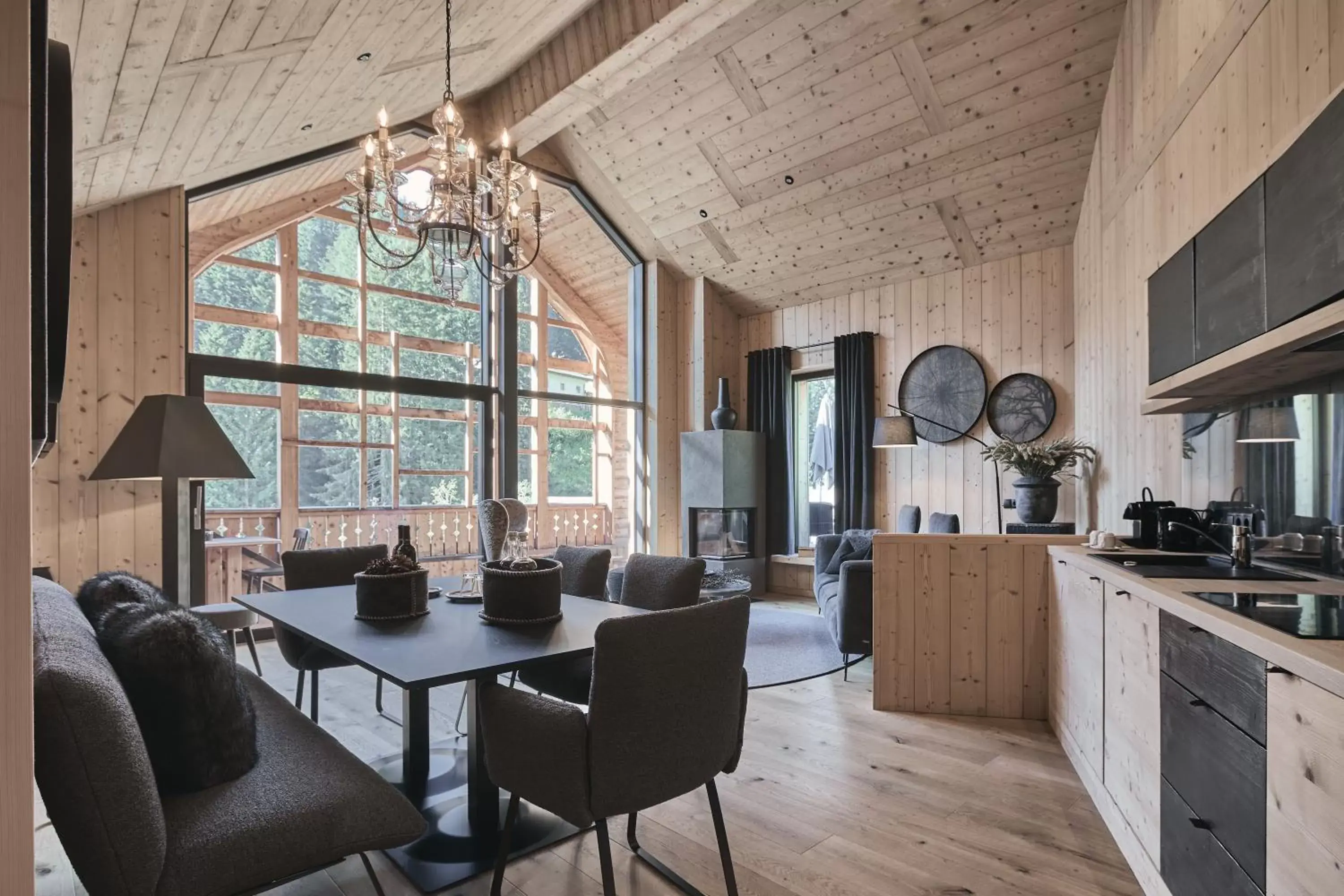 Living room, Dining Area in Tenne Lodges