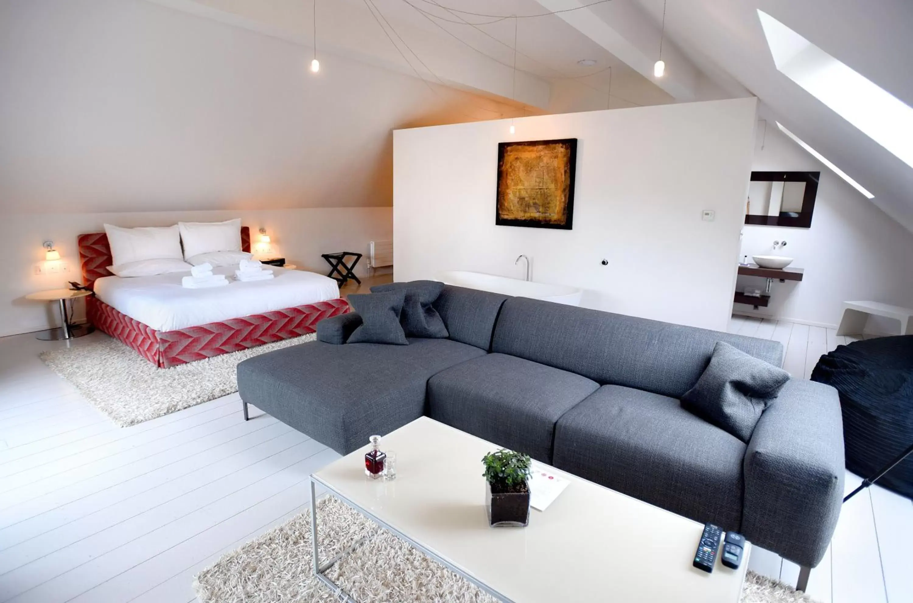 Bedroom in Tuddenham Mill Luxury Hotel