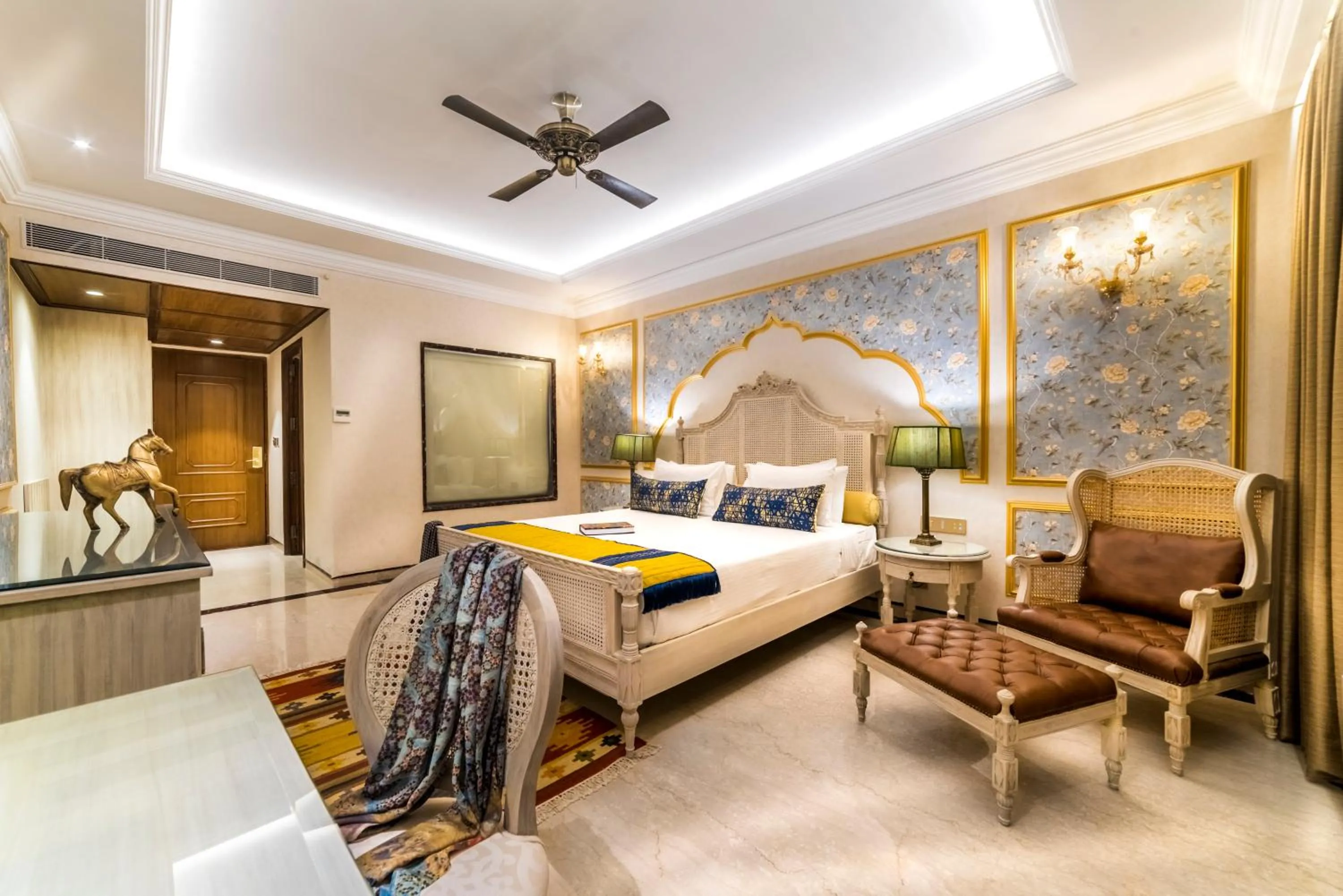 Photo of the whole room, Bed in Fort Rajwada,Jaisalmer