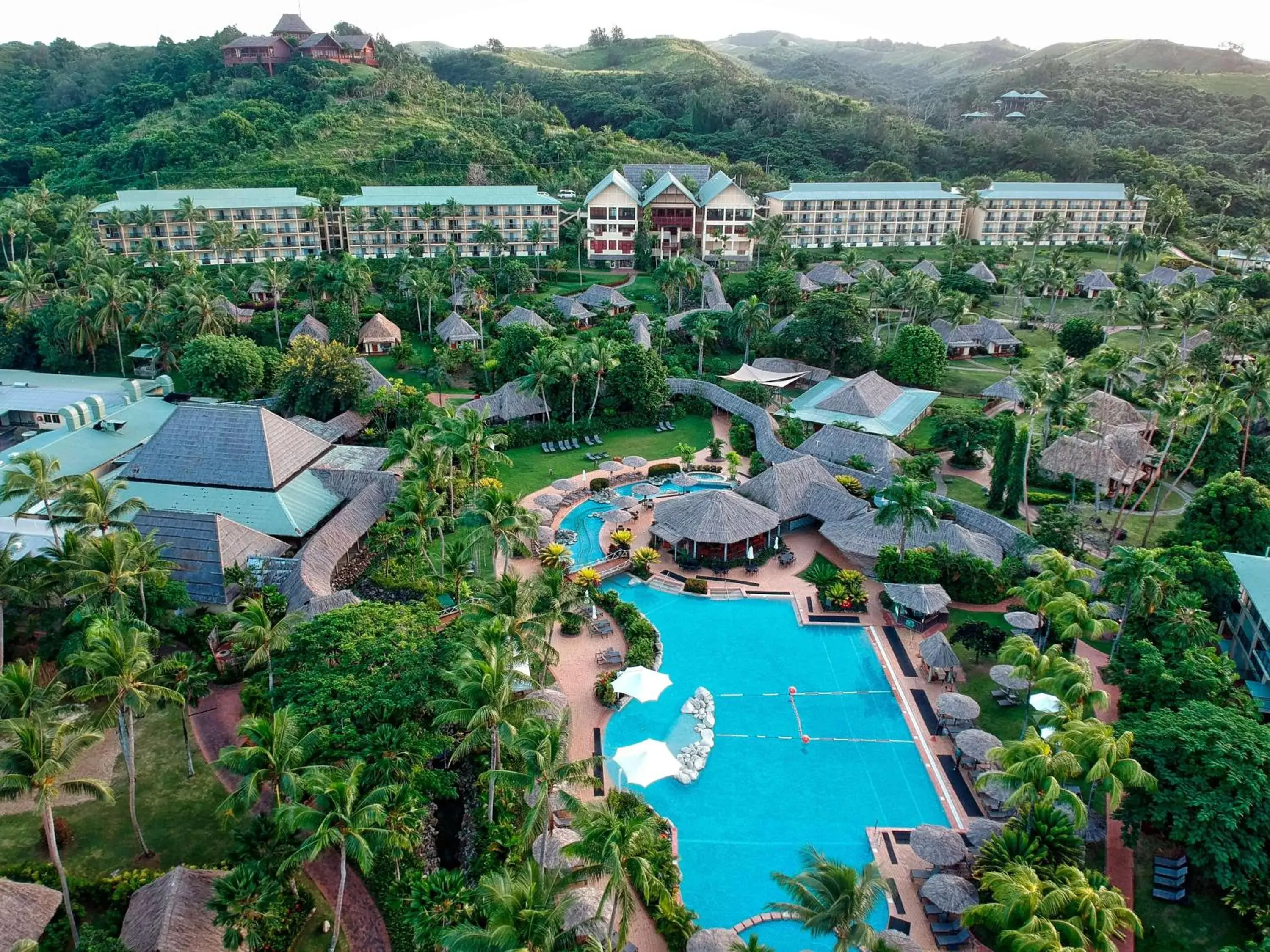 Property building, Bird's-eye View in Outrigger Fiji Beach Resort