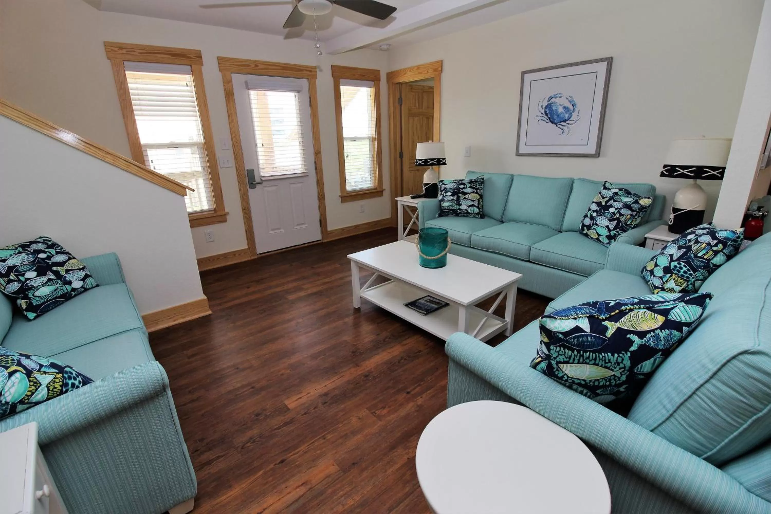 Living room in Whalebone Ocean Cottages by KEES Vacations