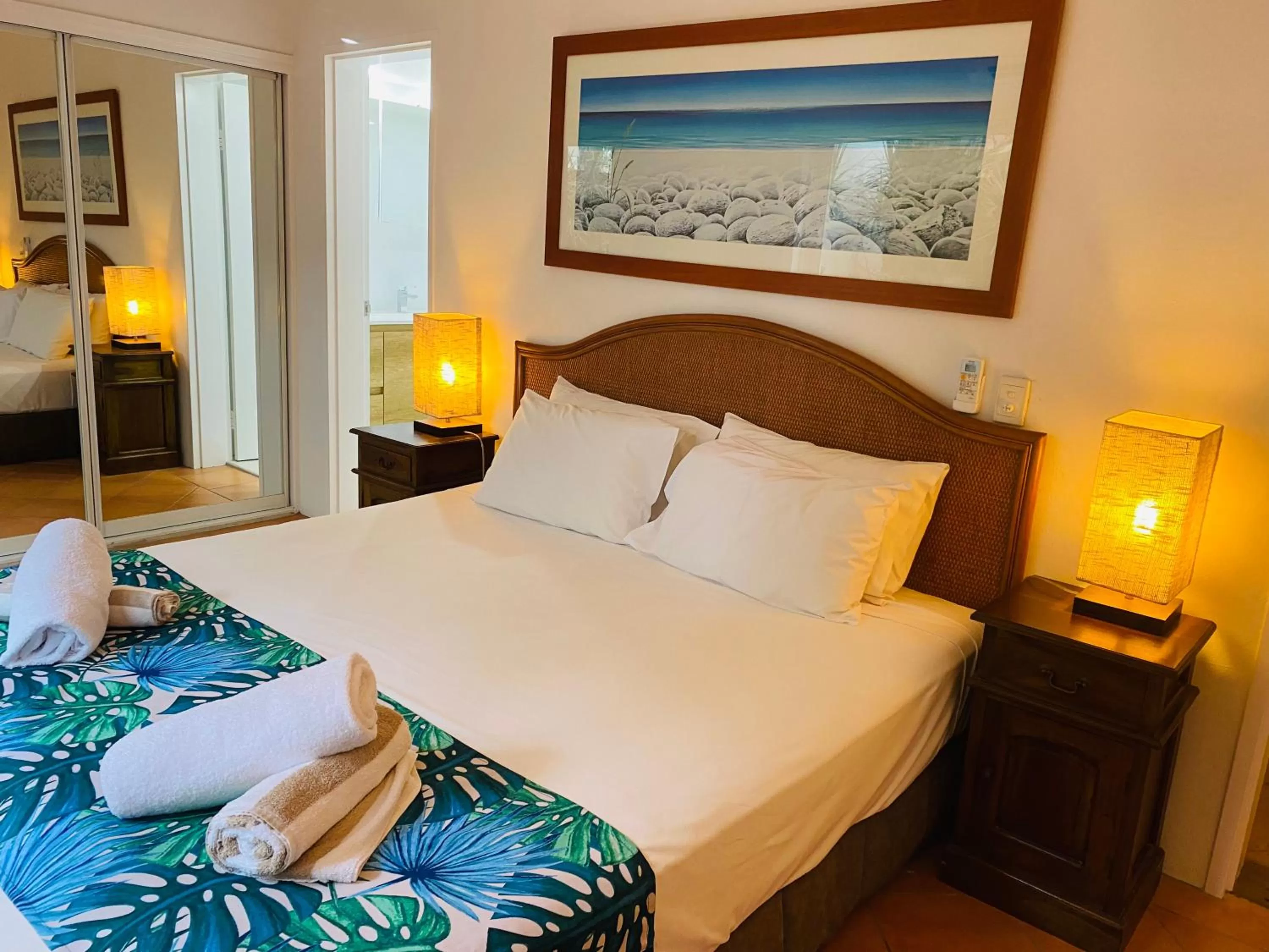 Bed in BeachView Apartments at Villa Paradiso