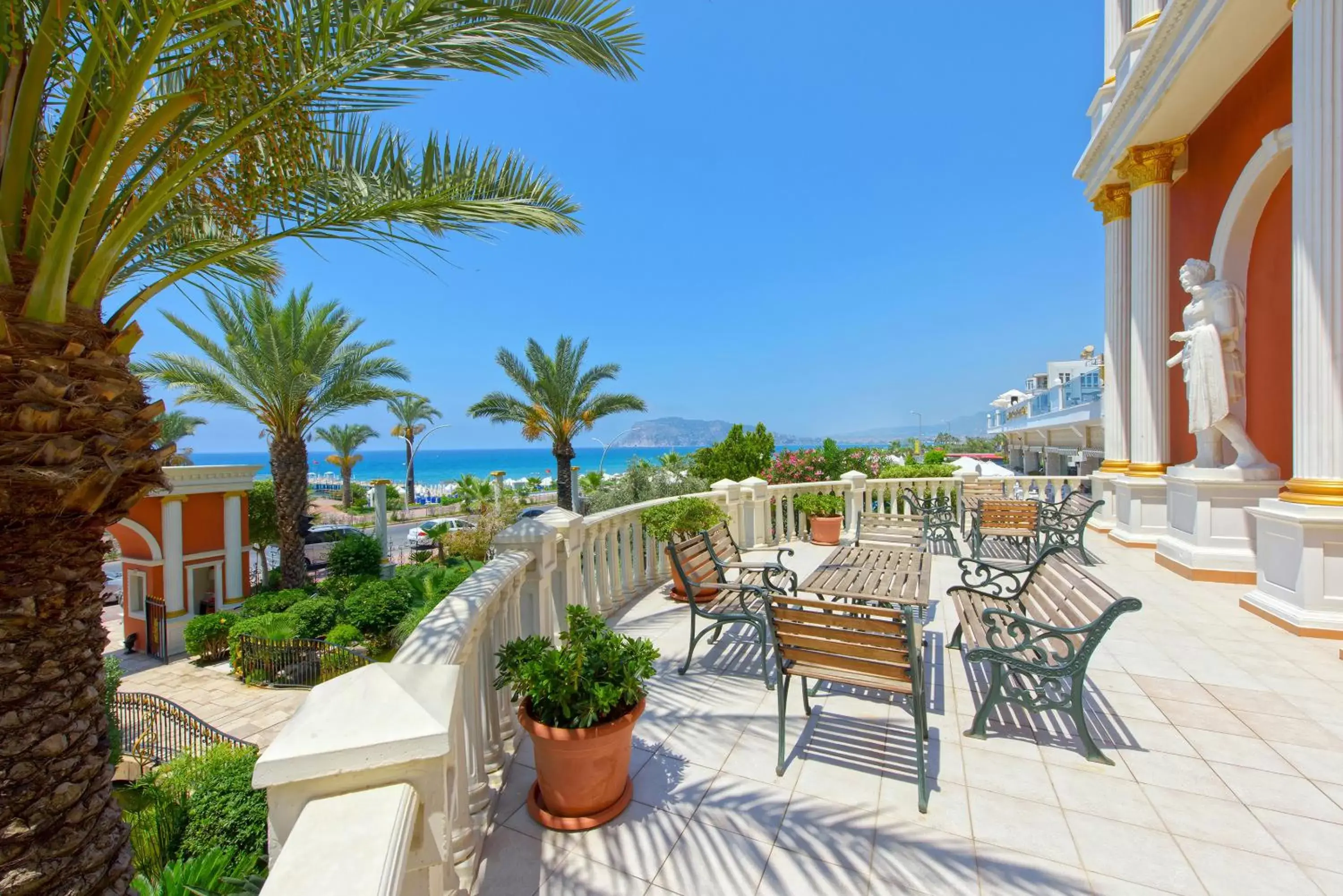 Balcony/Terrace, Restaurant/Places to Eat in Museum Hotel Antique Roman Palace - Adults Only Ultra All Inclusive