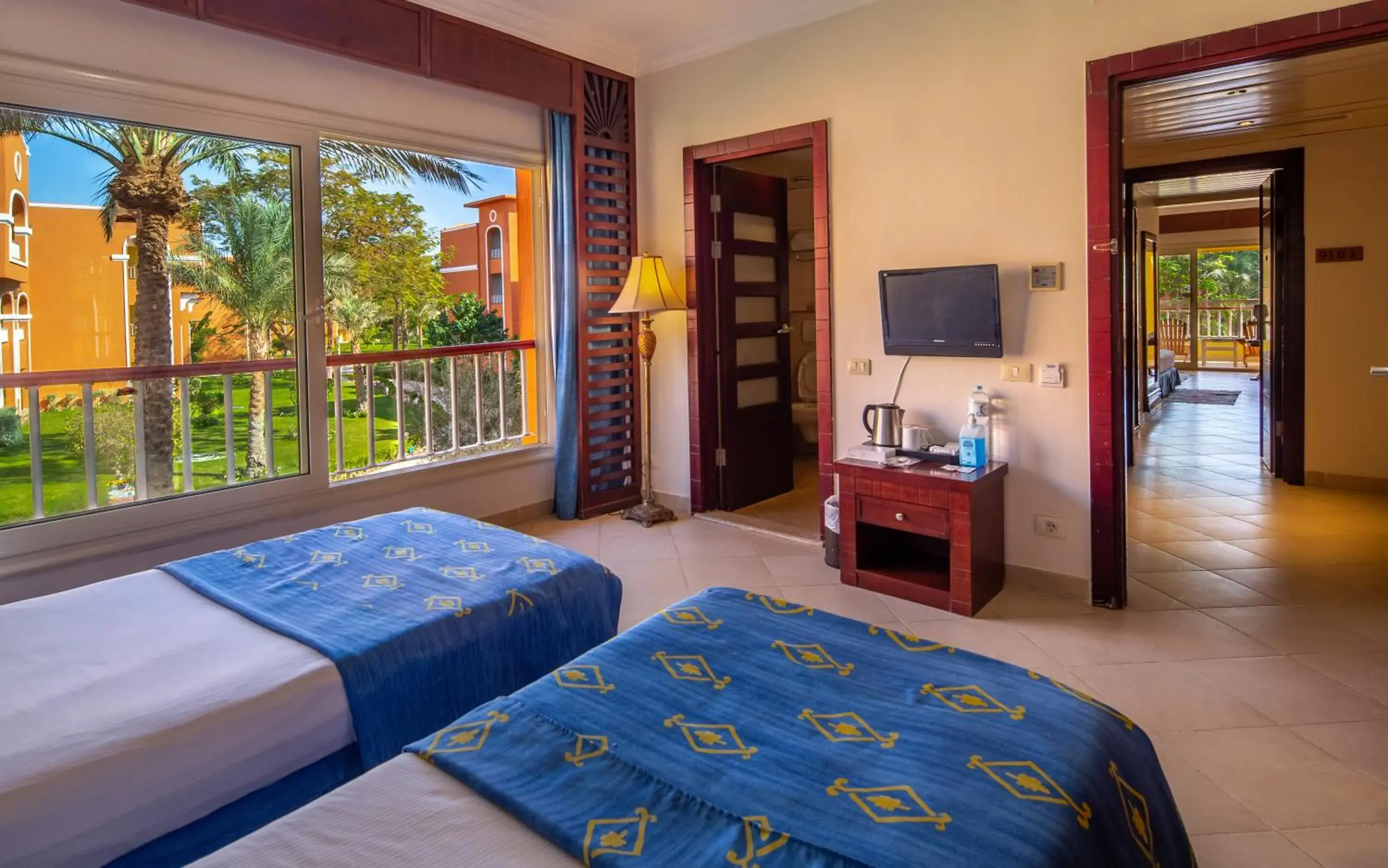 Property building, Bed in Caribbean World Resort Soma Bay