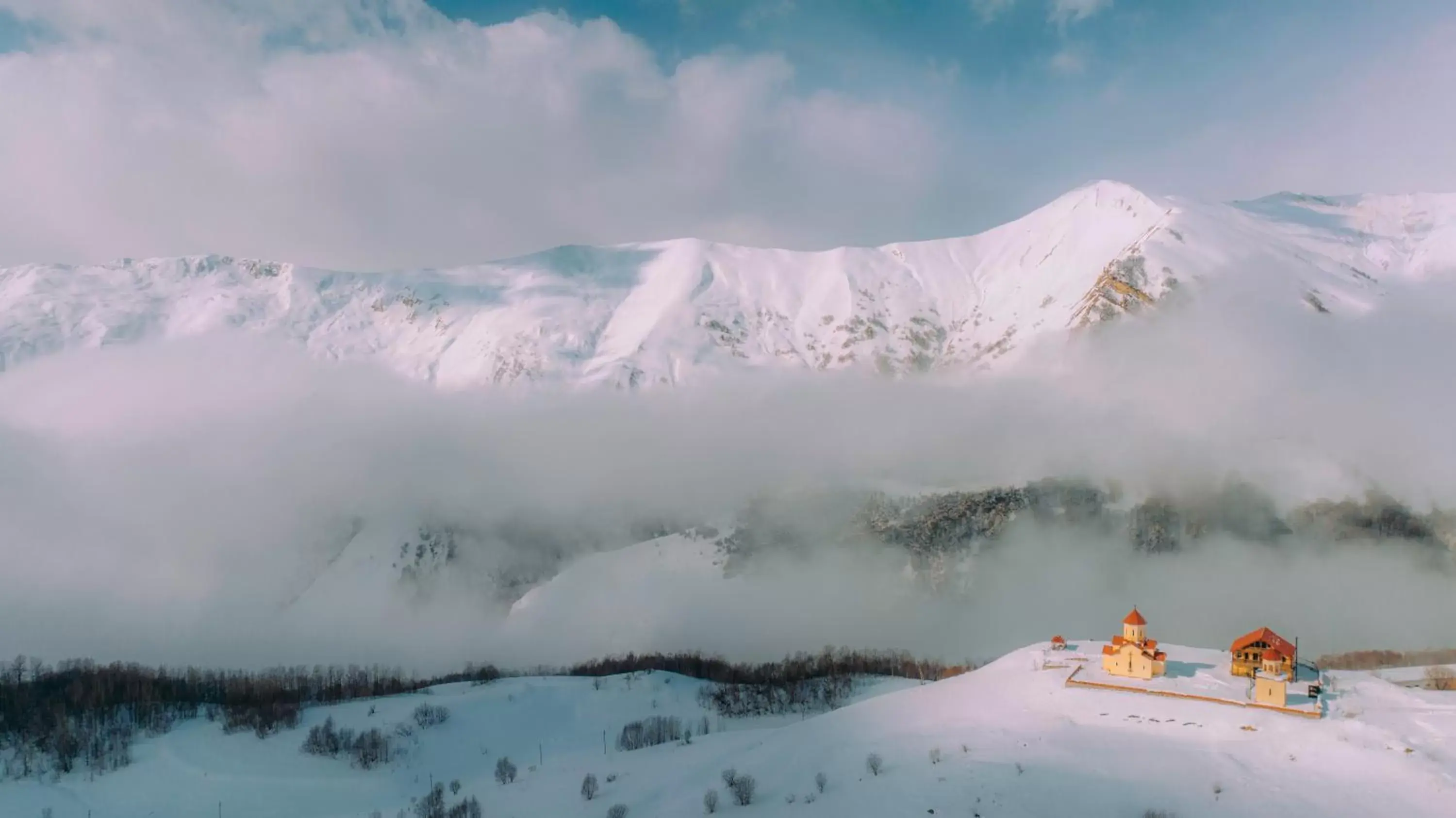 View (from property/room), Winter in Marco Polo Hotel Gudauri