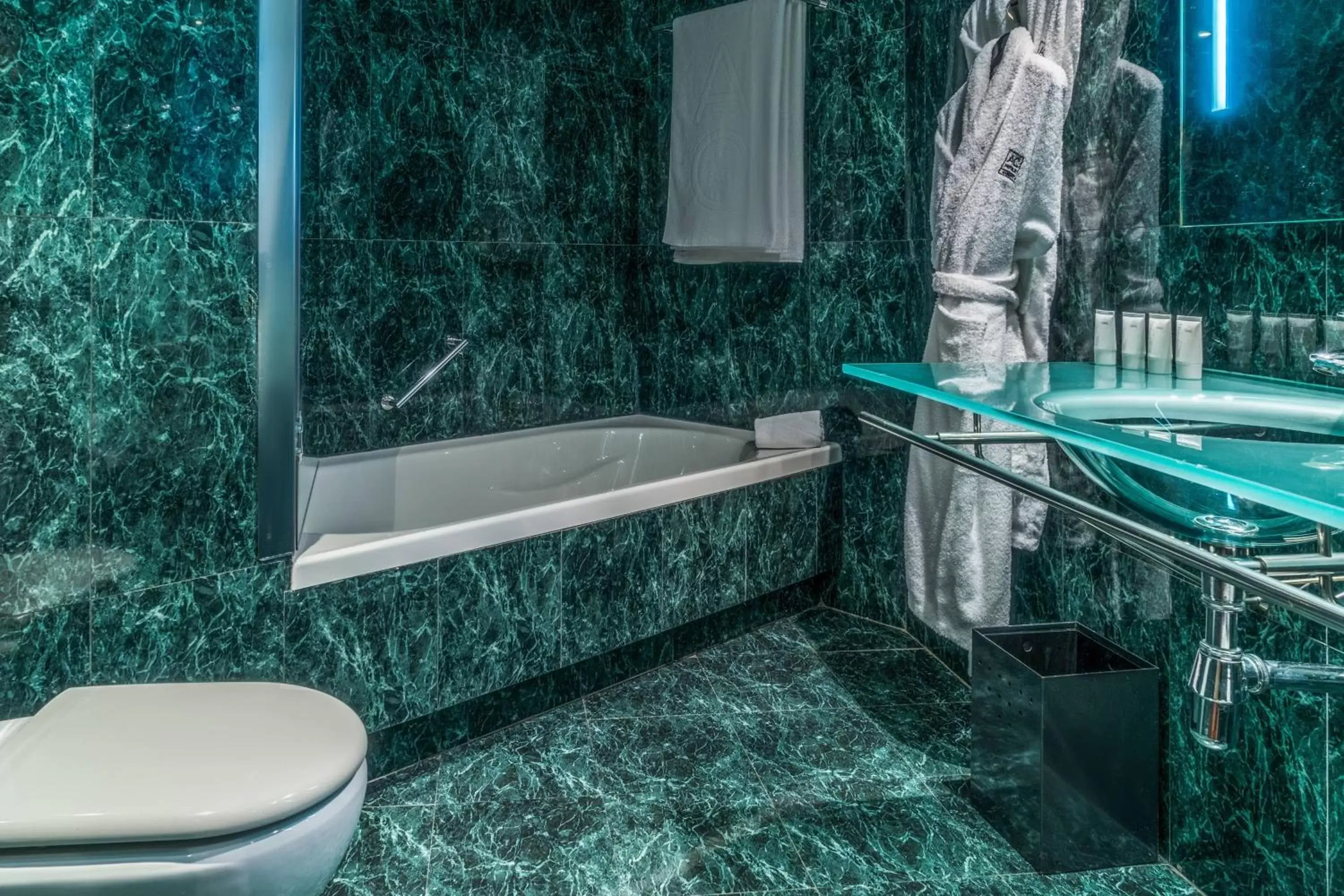 Bathroom in AC Hotel Valencia by Marriott