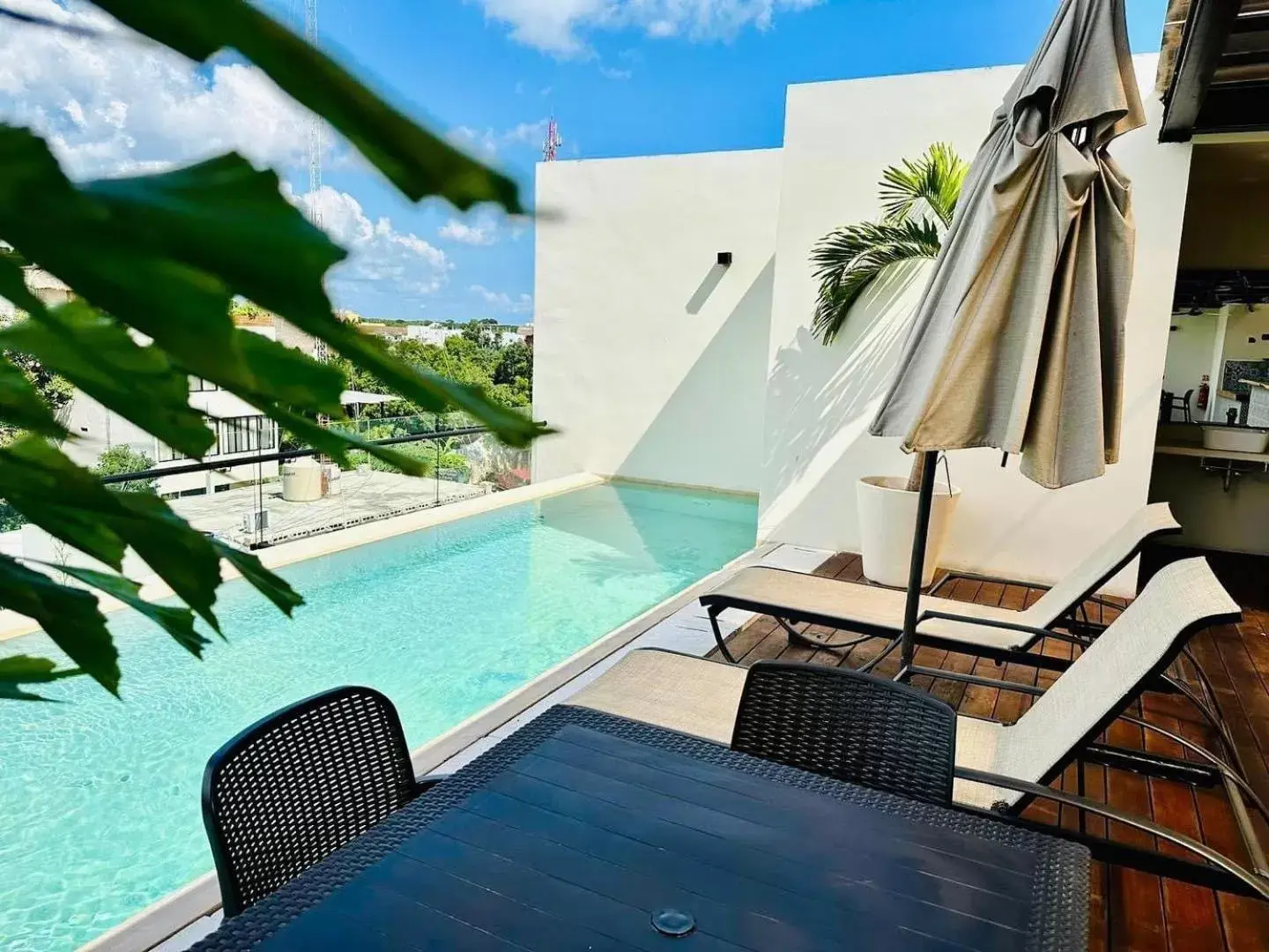 Seating area, Swimming Pool in Moonshine Tulum Hotel & Hostel