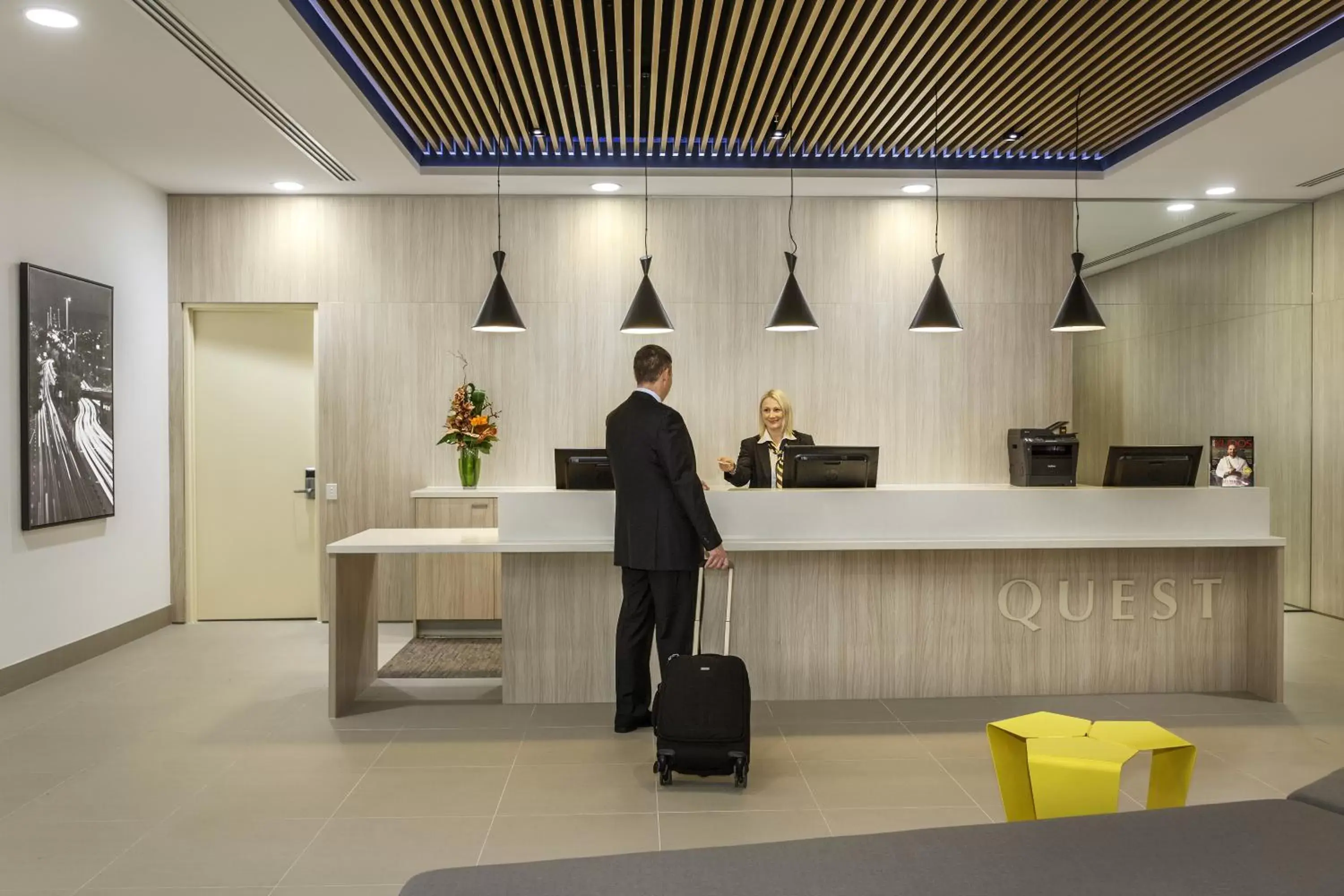 Lobby or reception in Quest Woolloongabba