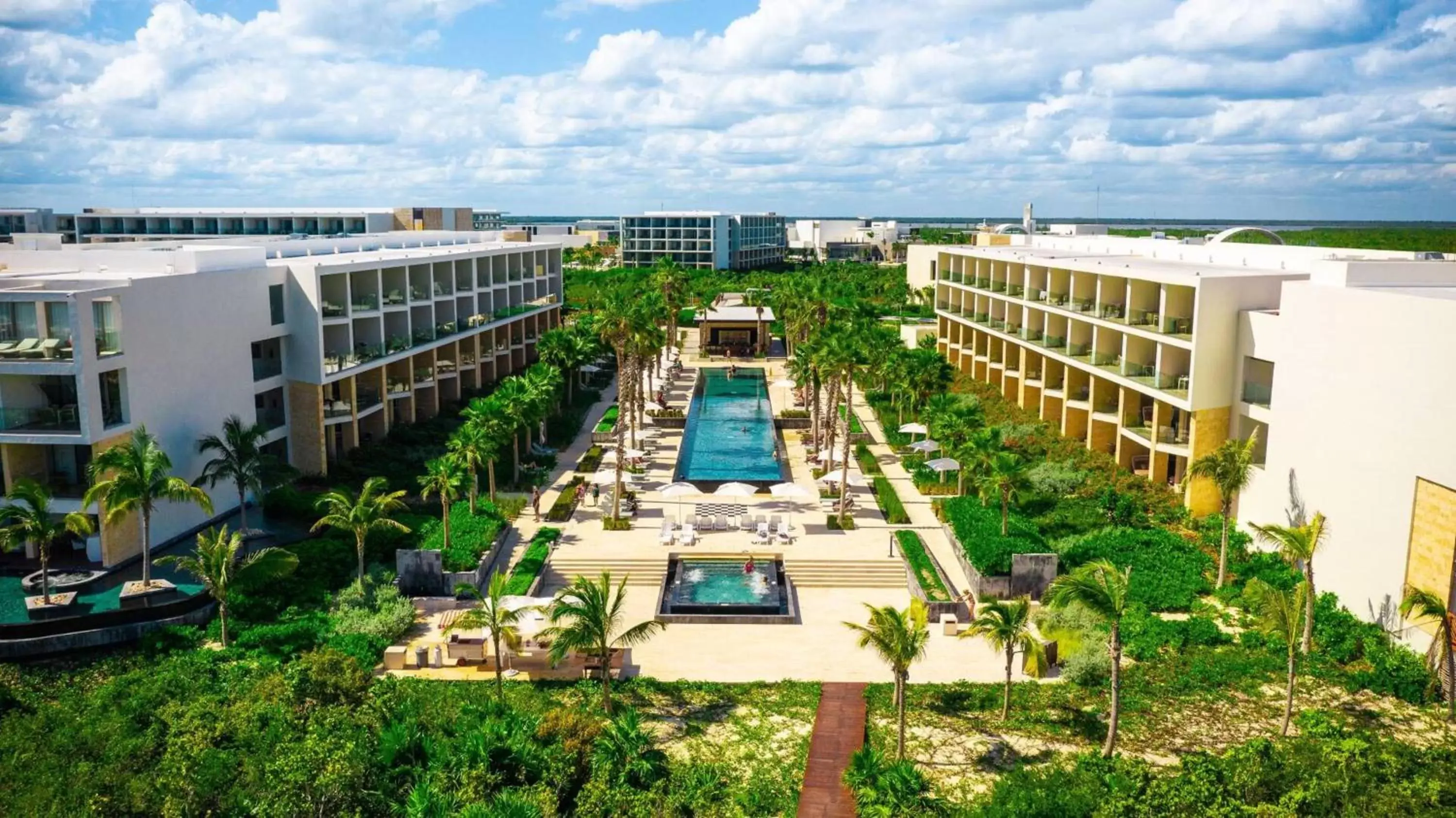 Swimming pool, Bird's-eye View in Family Selection at Grand Palladium Costa Mujeres Resort & Spa - All Inclusive