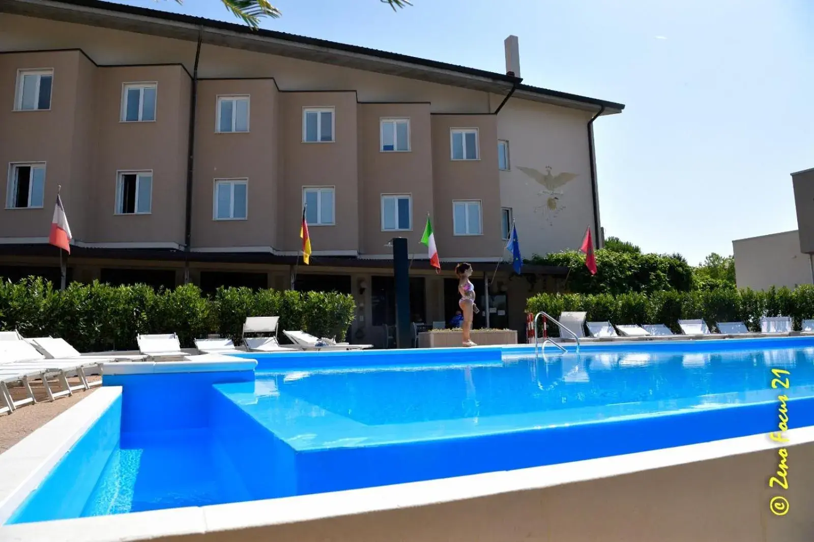 Pool view, Property Building in Hotel San Benedetto
