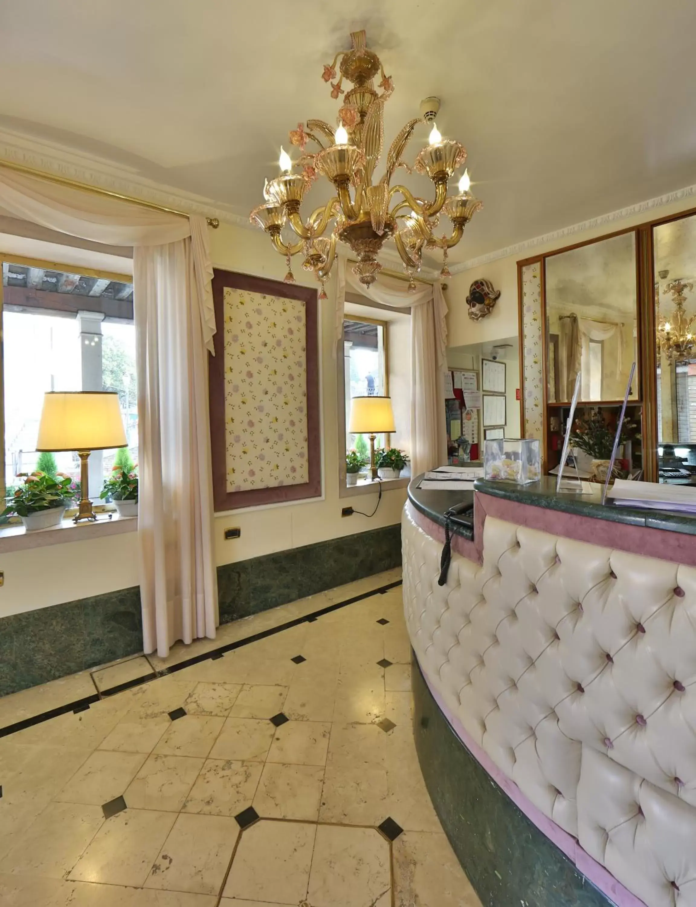 Lobby or reception in Hotel Arlecchino Lobby or reception in Hotel Arlecchino