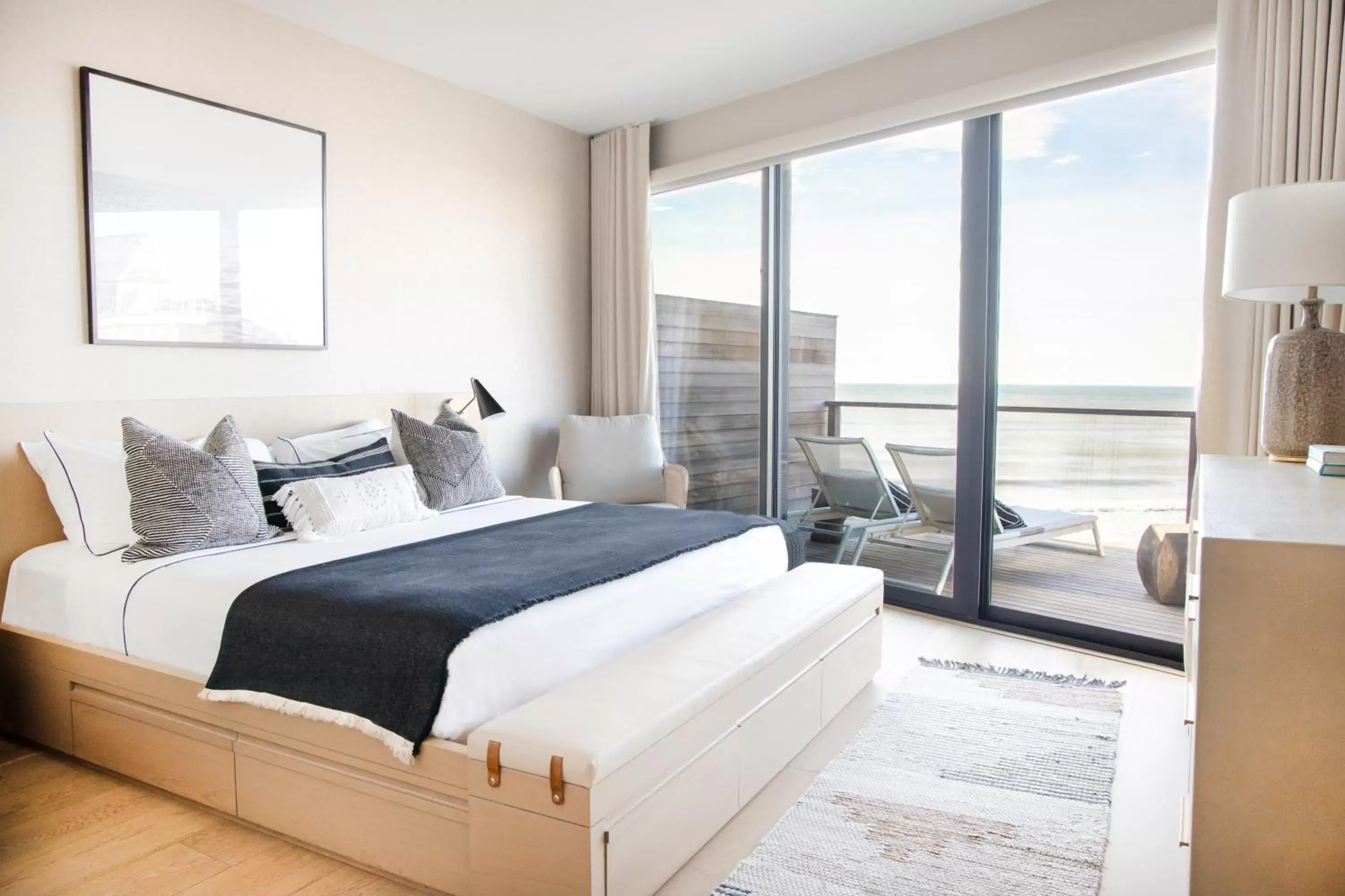 Bed in Gurney's Montauk Resort & Seawater Spa