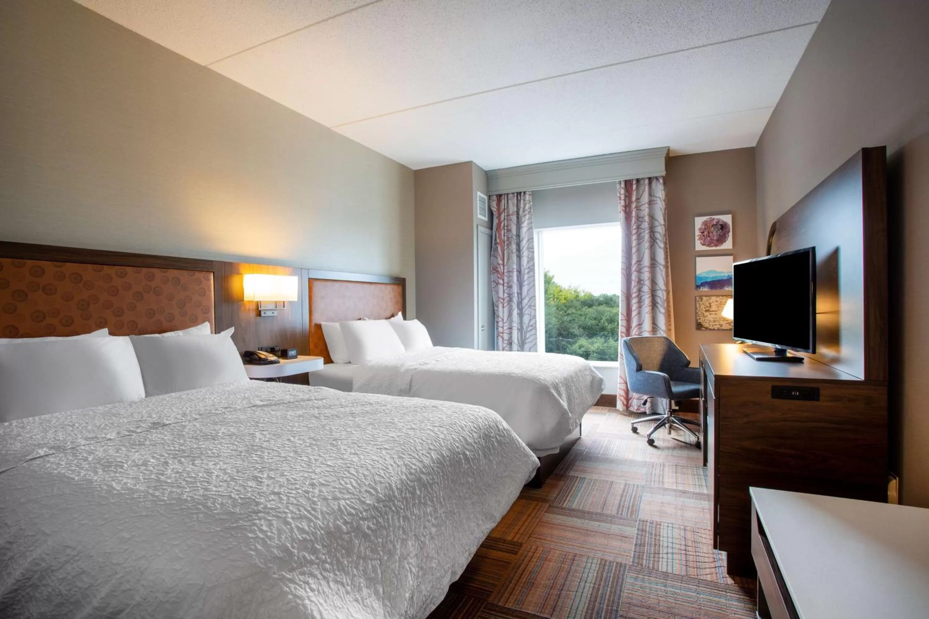 Bed in Hampton Inn Watertown