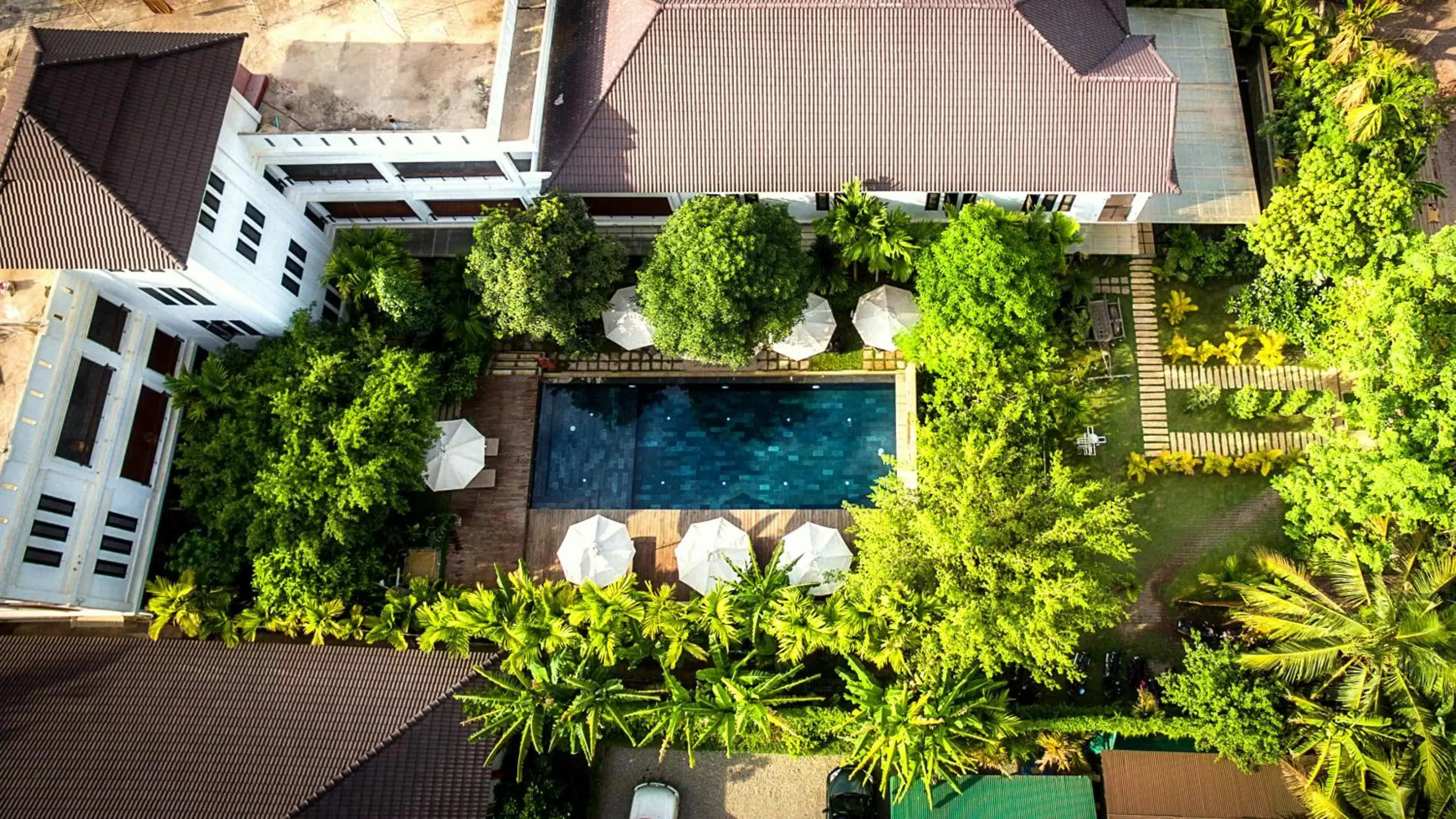 Swimming pool, Pool View in La Residence Blanc D'Angkor
