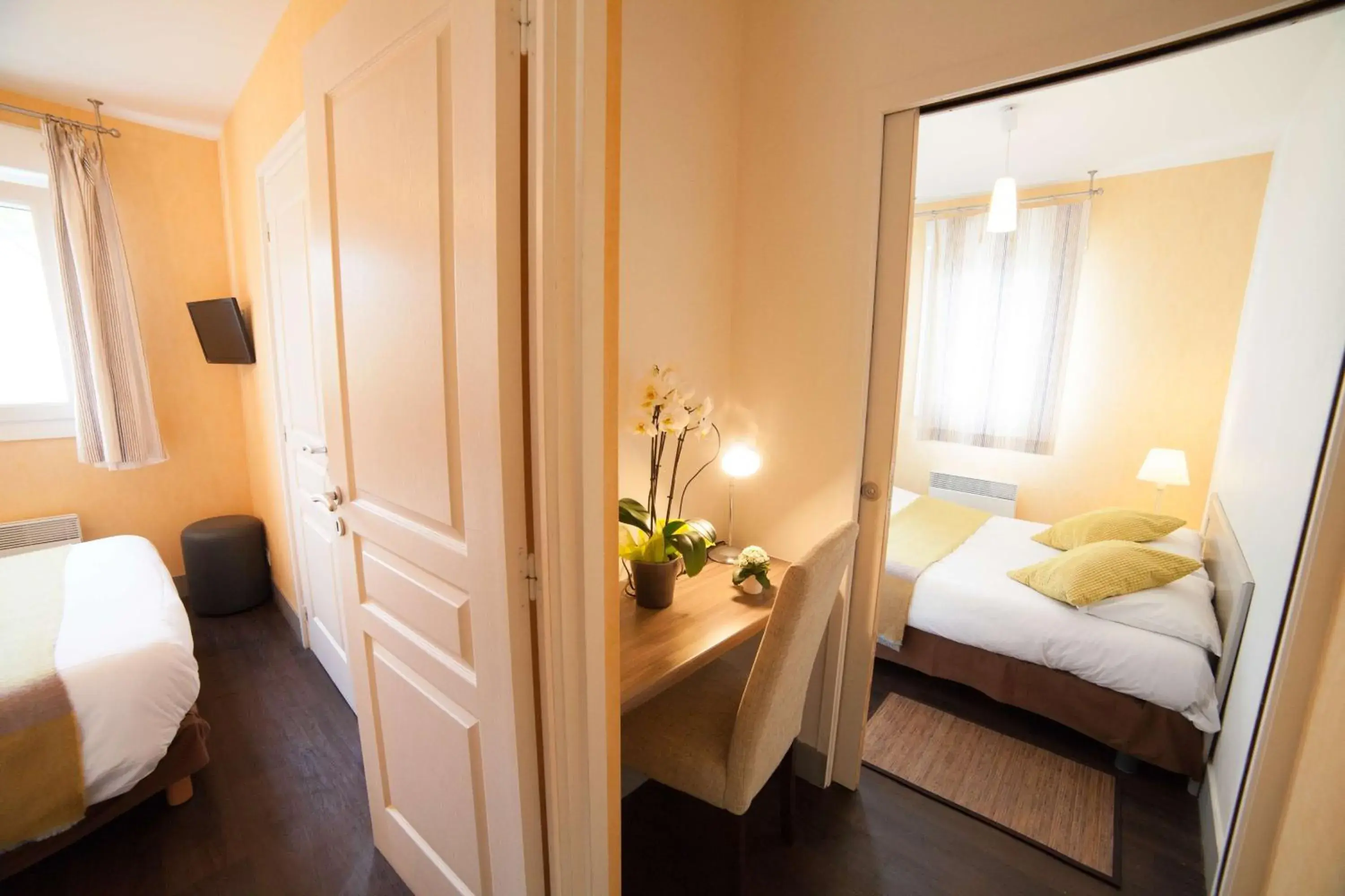 Bedroom, Bed in BRIT HOTEL Lannion Perros