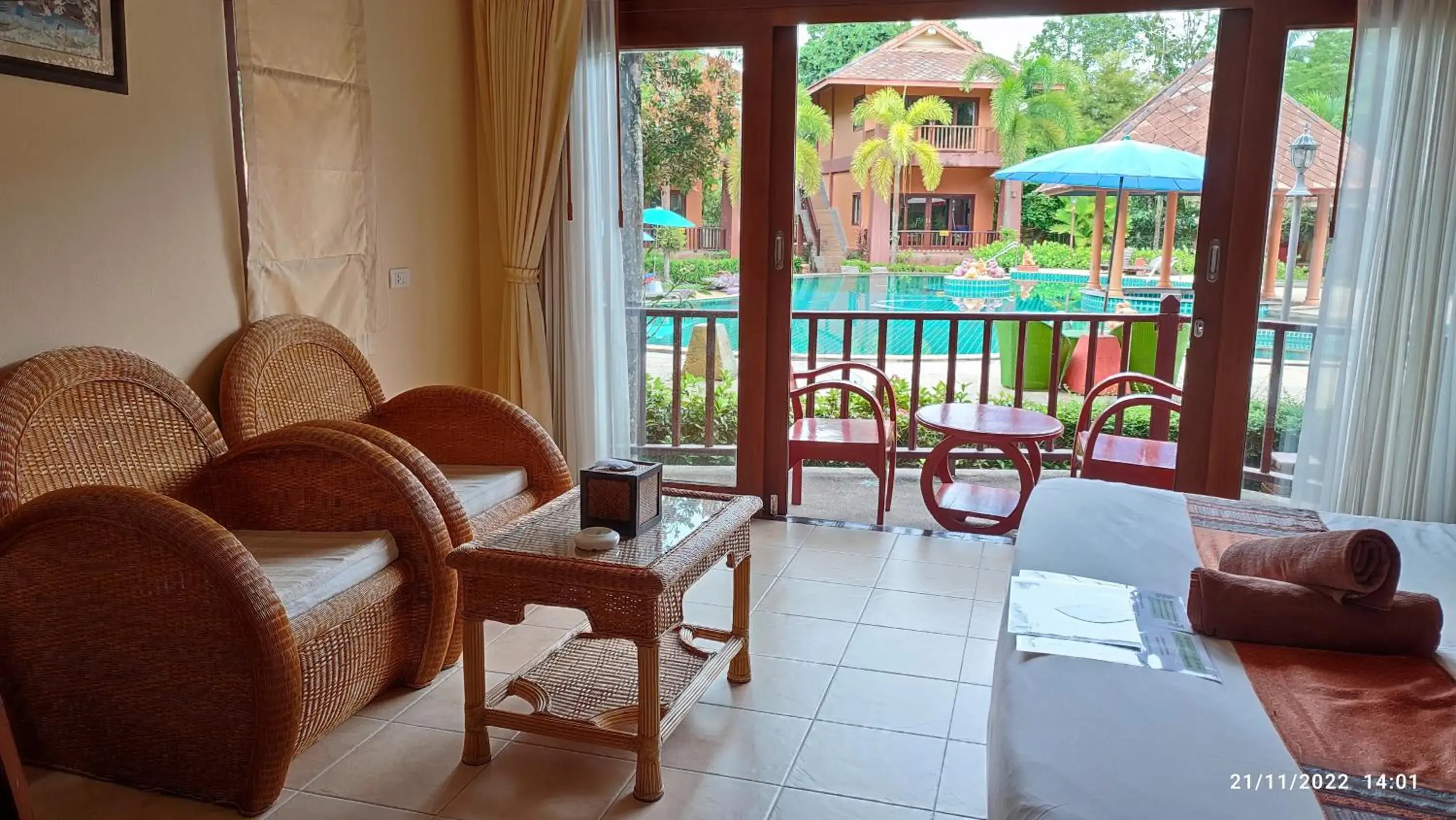 Bed, Pool View in Andamanee Boutique Resort Aonang Krabi - SHA Extra Plus