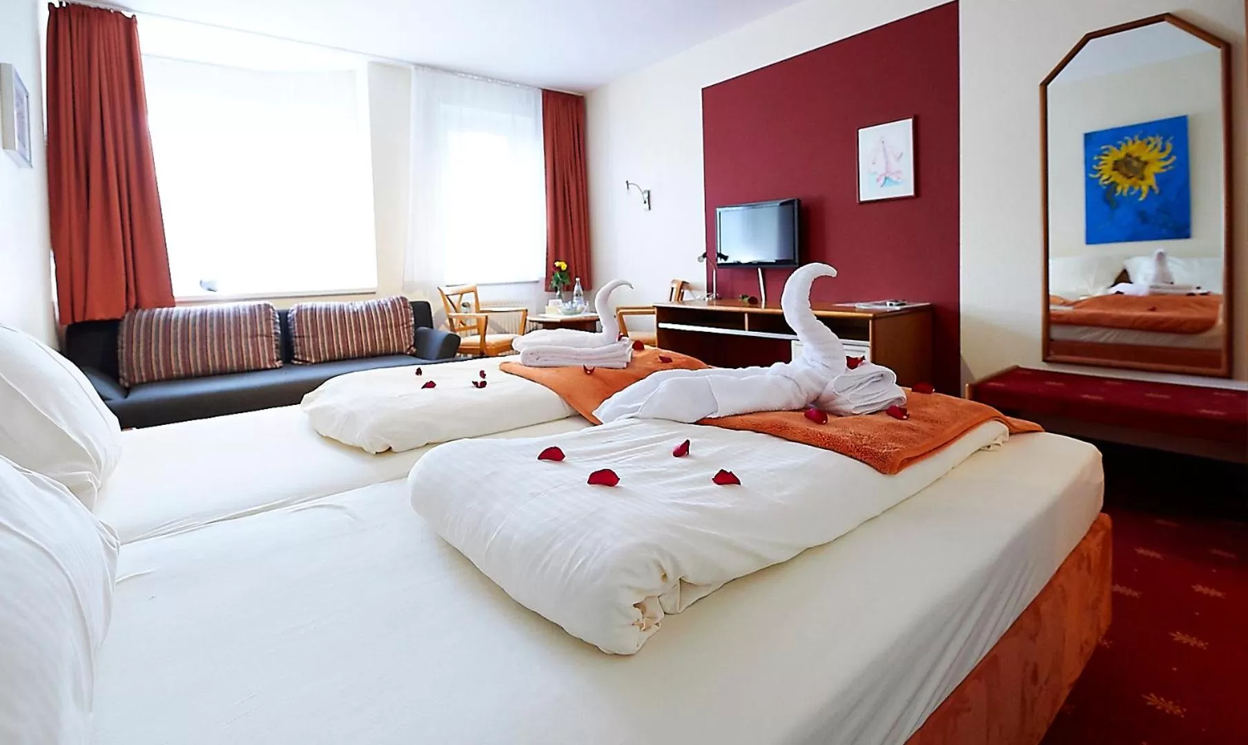 Bed in Hotel Diamant