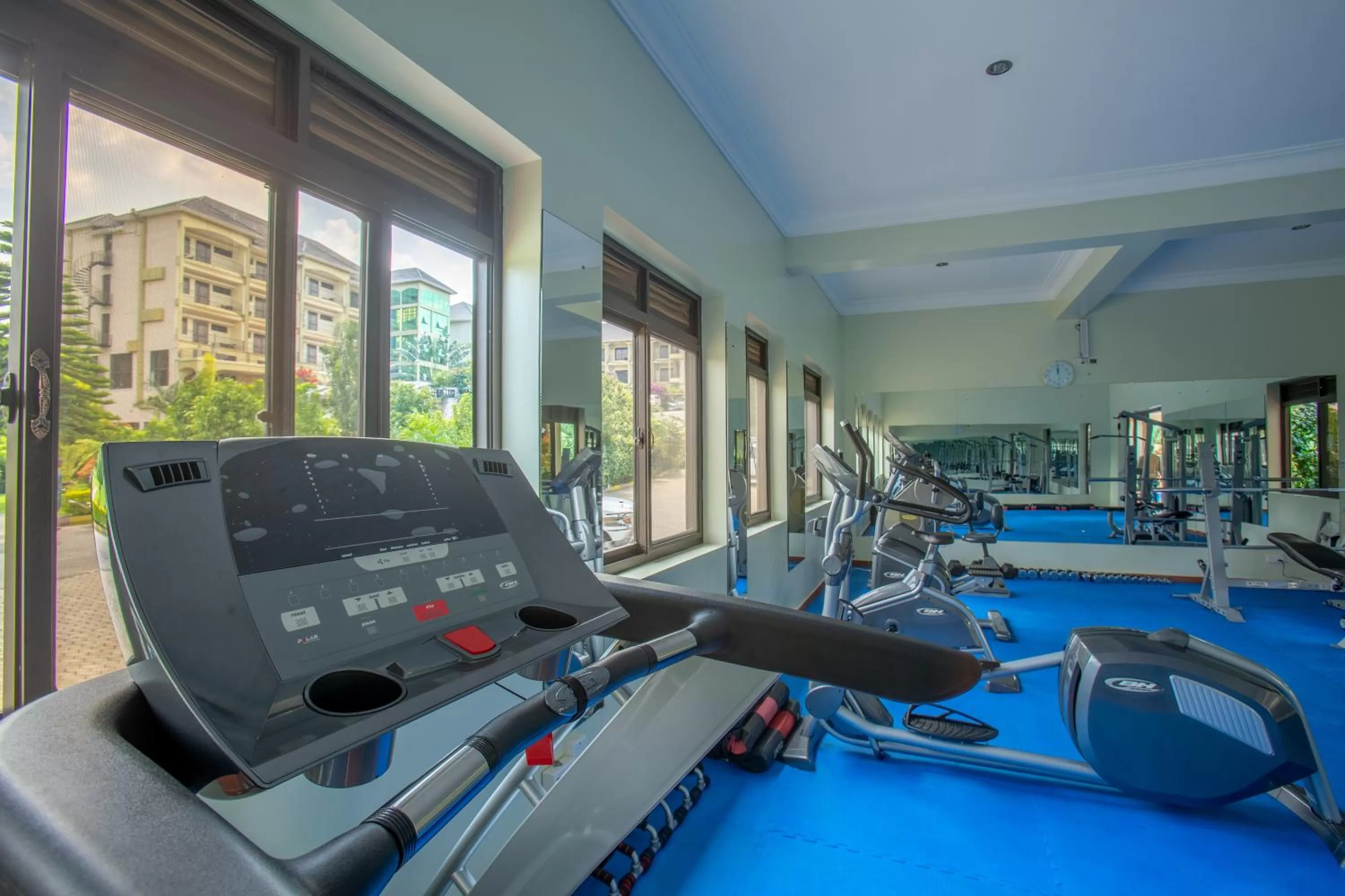 Fitness centre/facilities in Nyaika Hotel