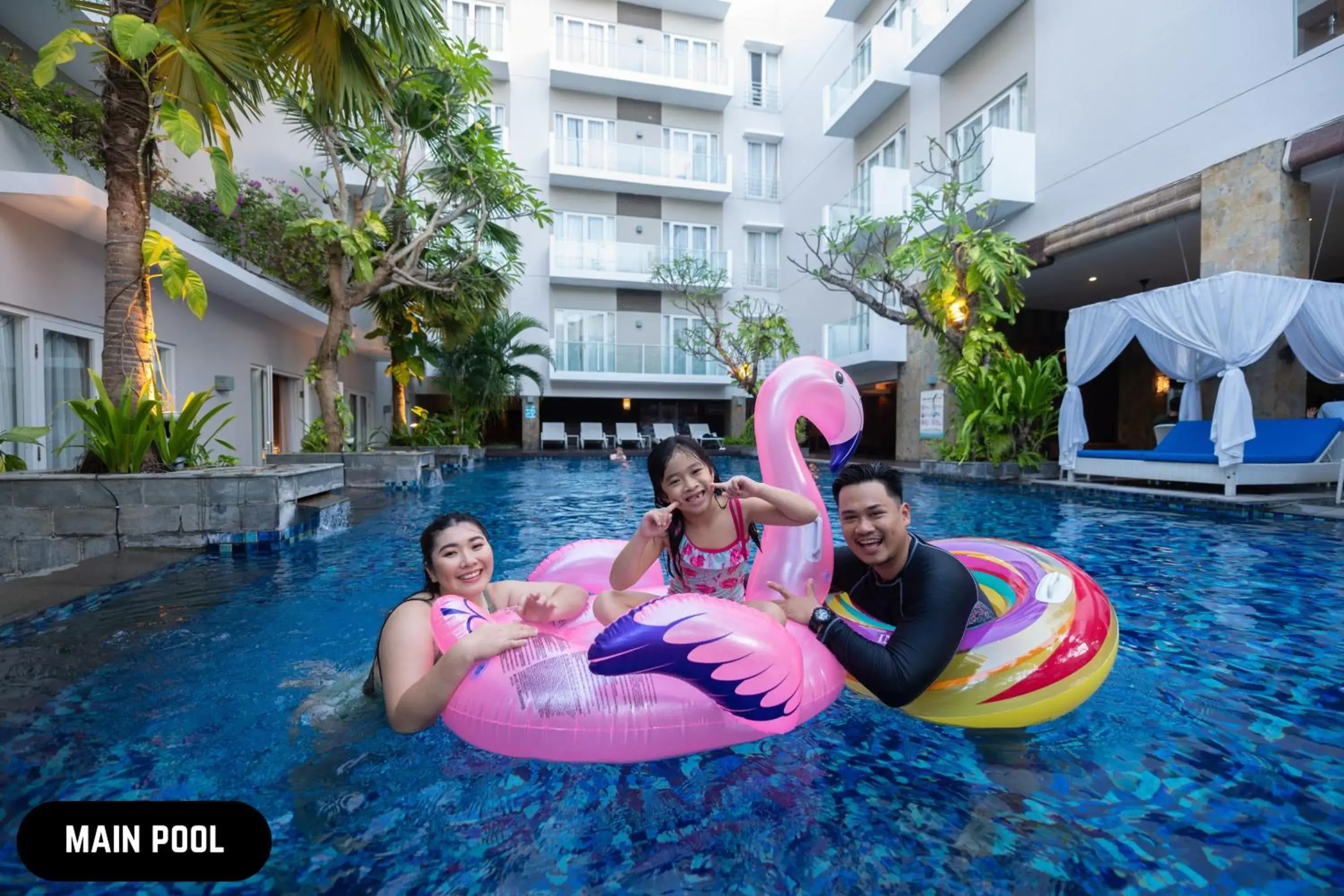 Pool view, Swimming Pool in Grand Ixora Kuta Resort