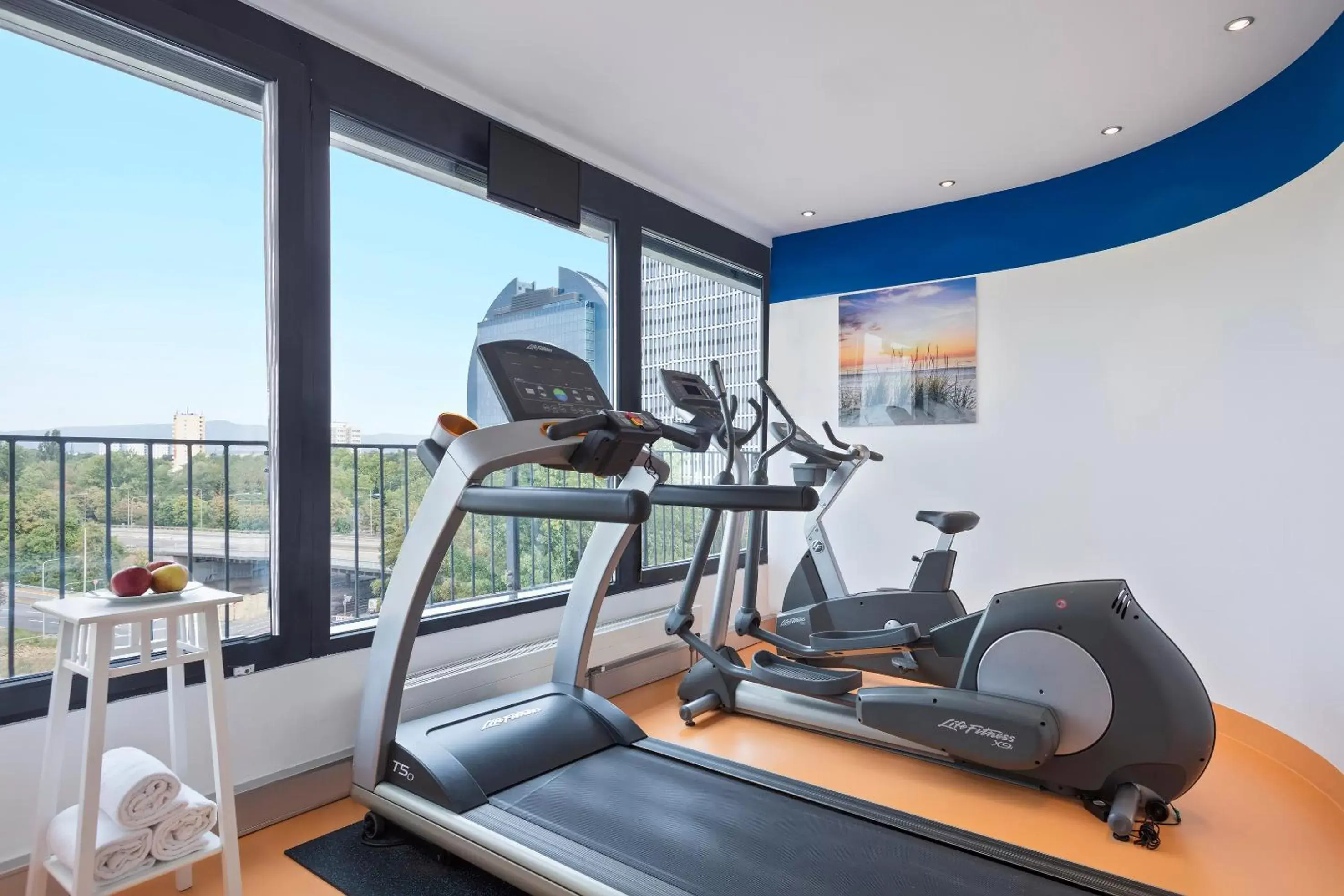 View (from property/room), Fitness Center/Facilities in Hotel Frankfurt Messe Affiliated by Meliá