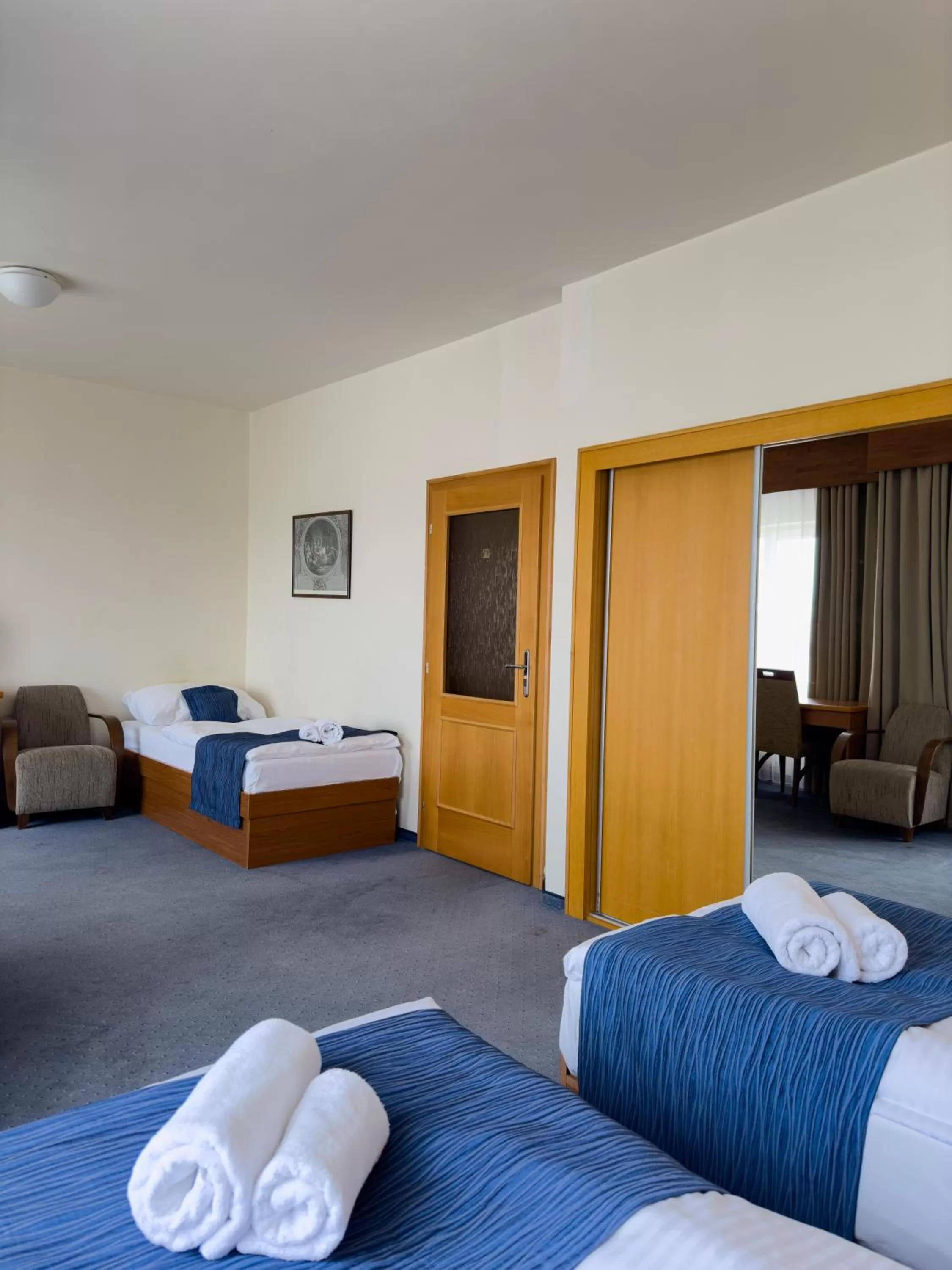 hair dresser, Bed in Hotel Theresia