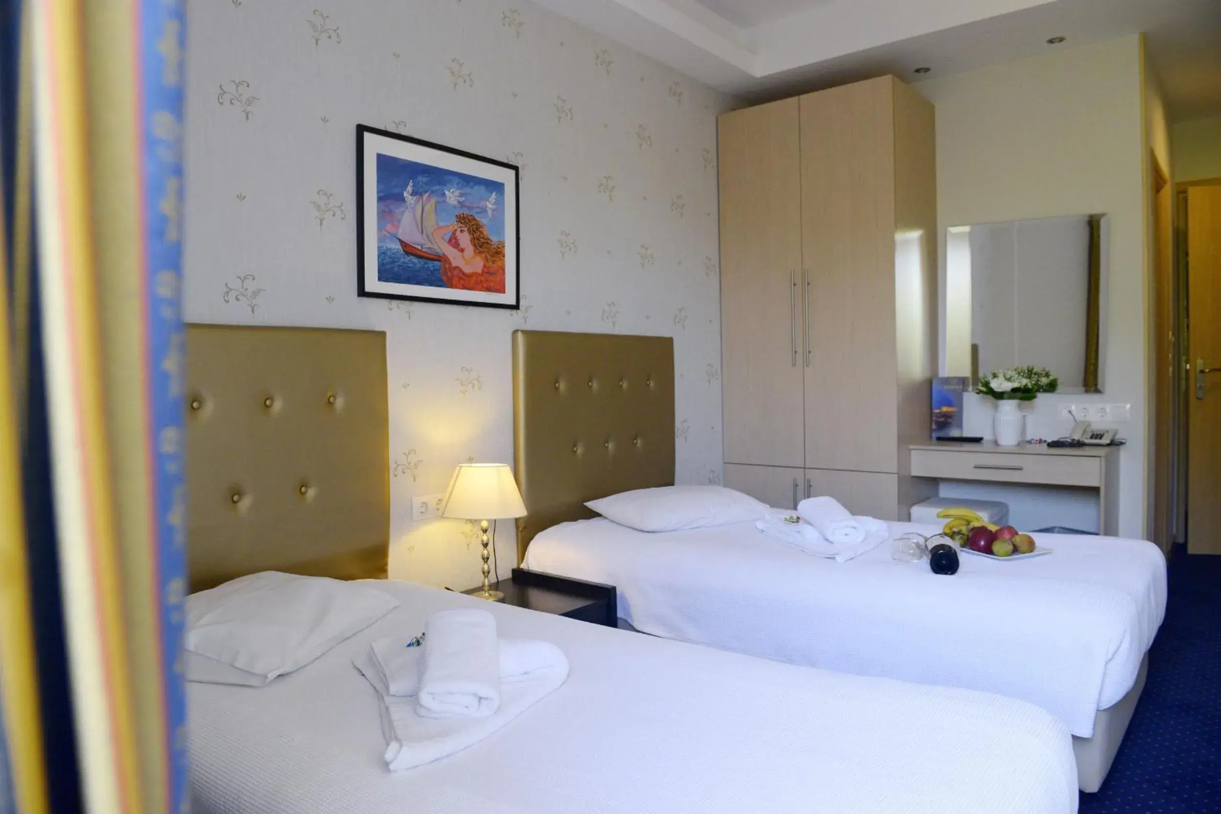 Bed in Phidias Hotel