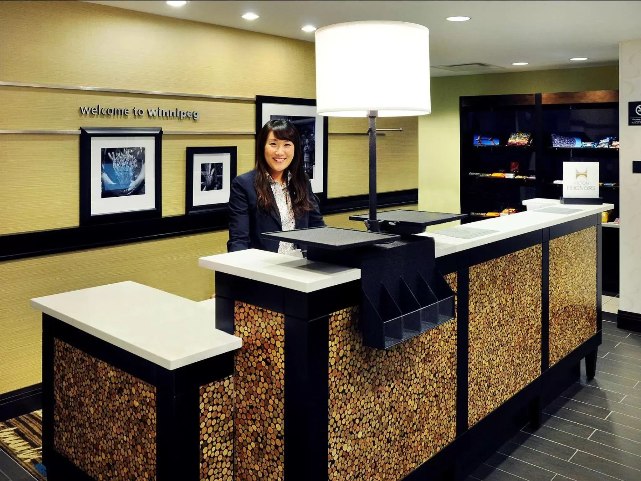 Lobby or reception in Hampton Inn by Hilton Winnipeg Lobby or reception in Hampton Inn by Hilton Winnipeg