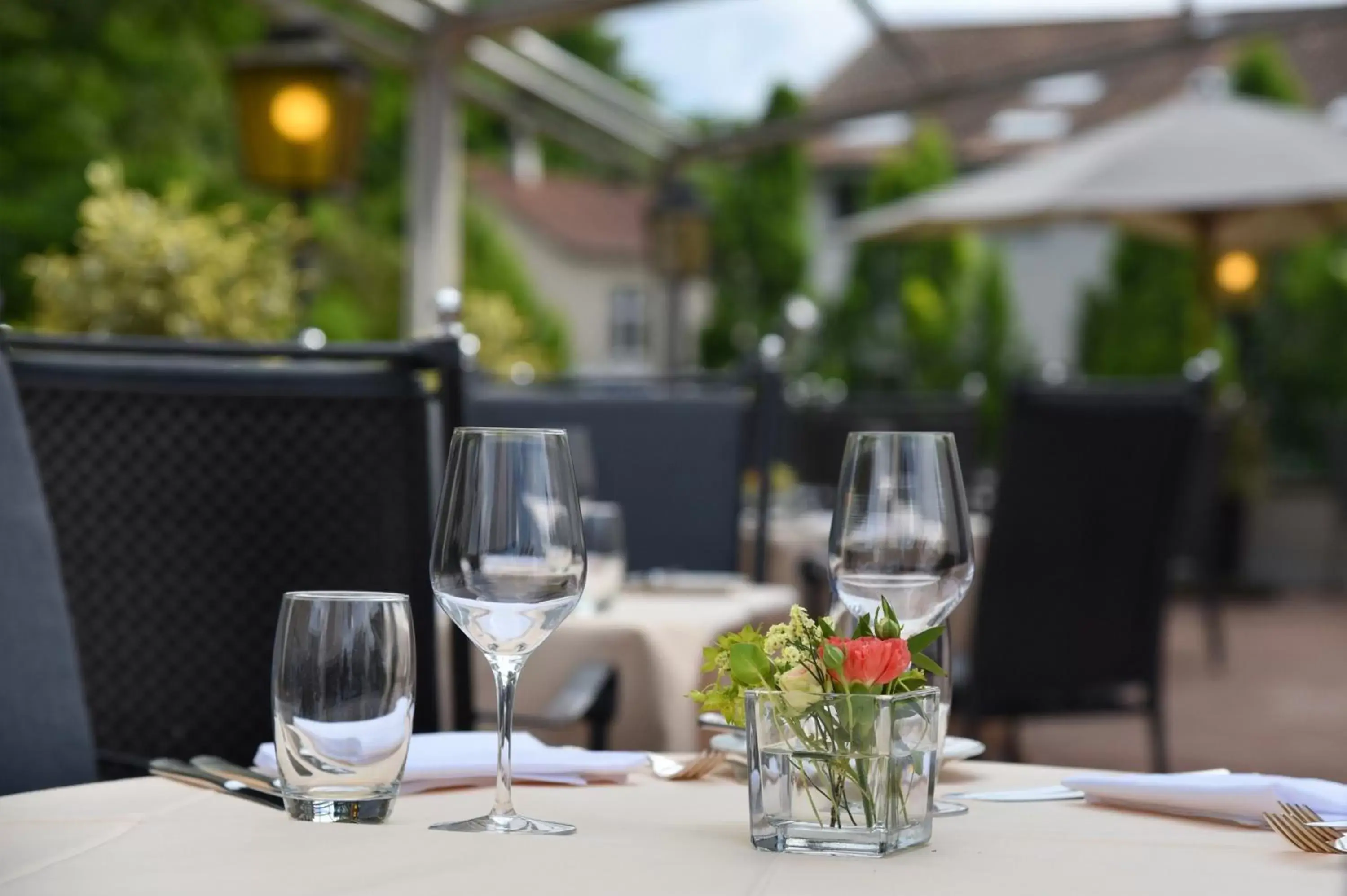 Balcony/Terrace, Restaurant/Places to Eat in Hotel im Schlosspark