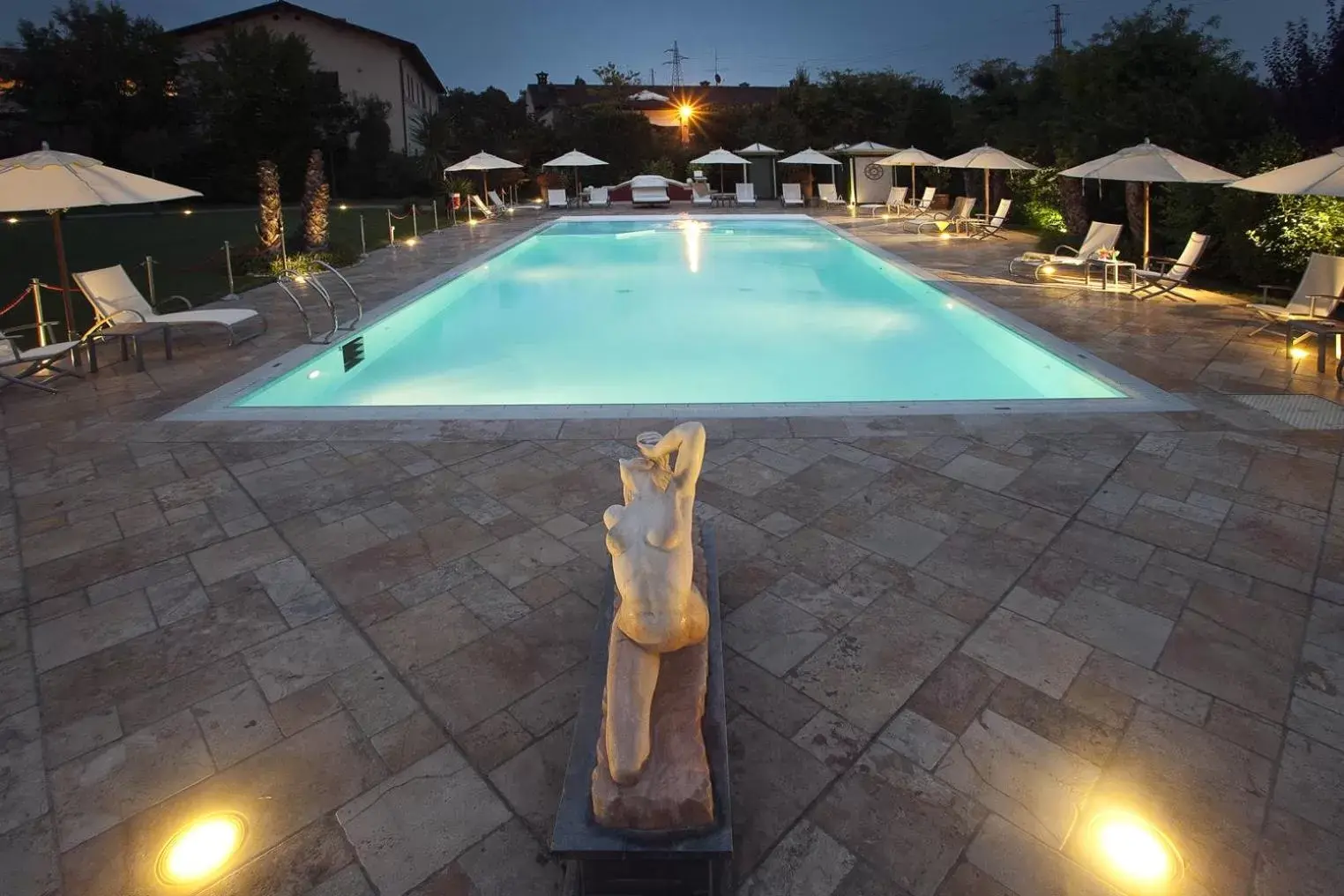 Night, Swimming Pool in Vip's Motel Luxury Accommodation & Spa