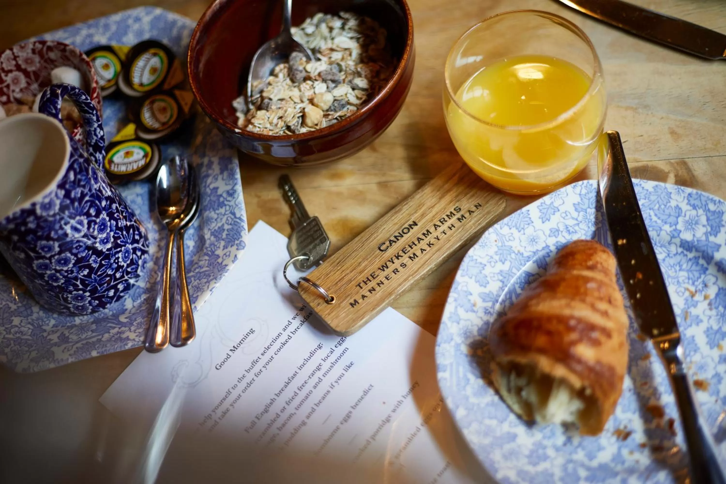 Continental breakfast in Wykeham Arms